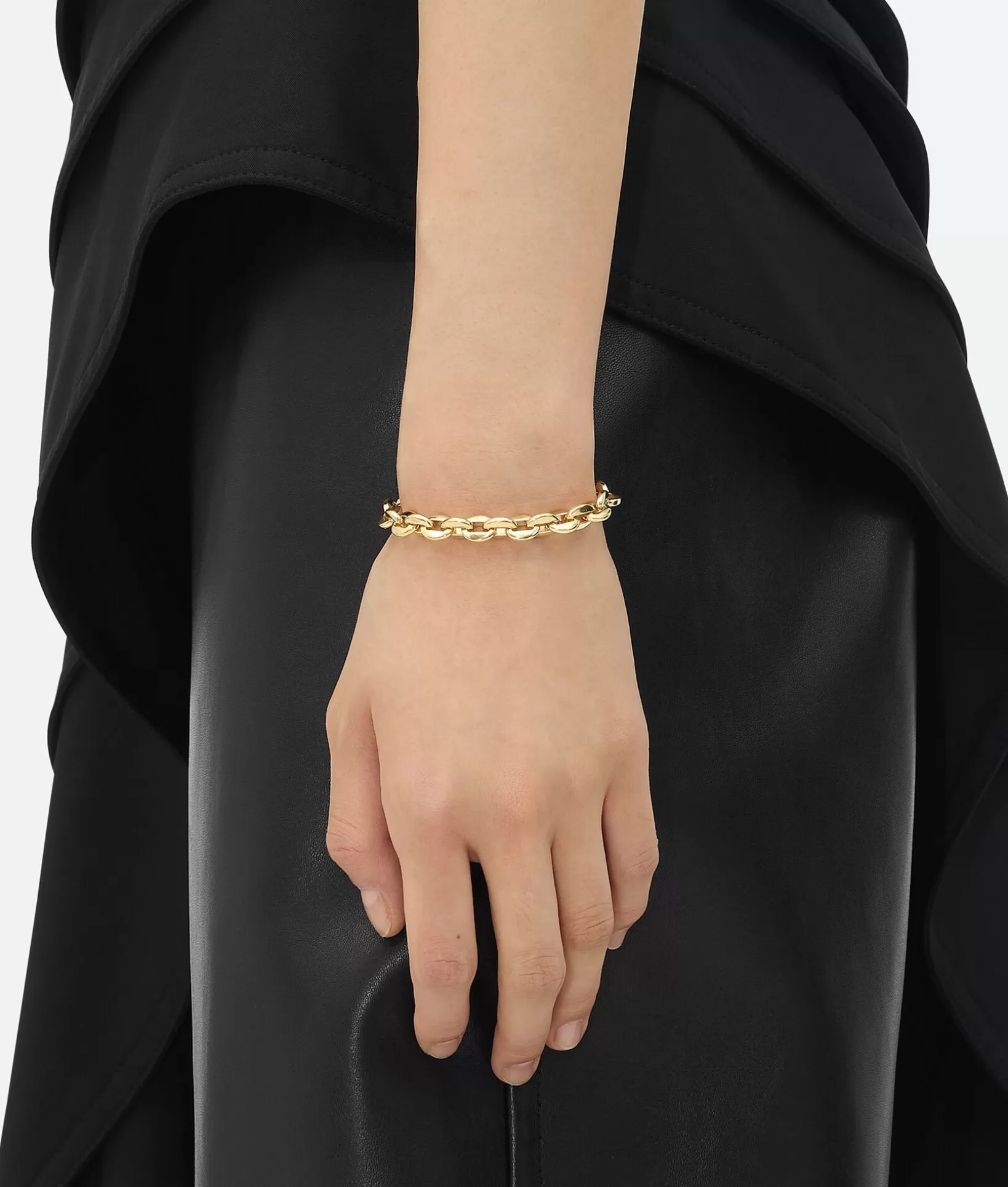 Bracelets>Bottega Veneta Shape Chain Bracelet Yellow gold