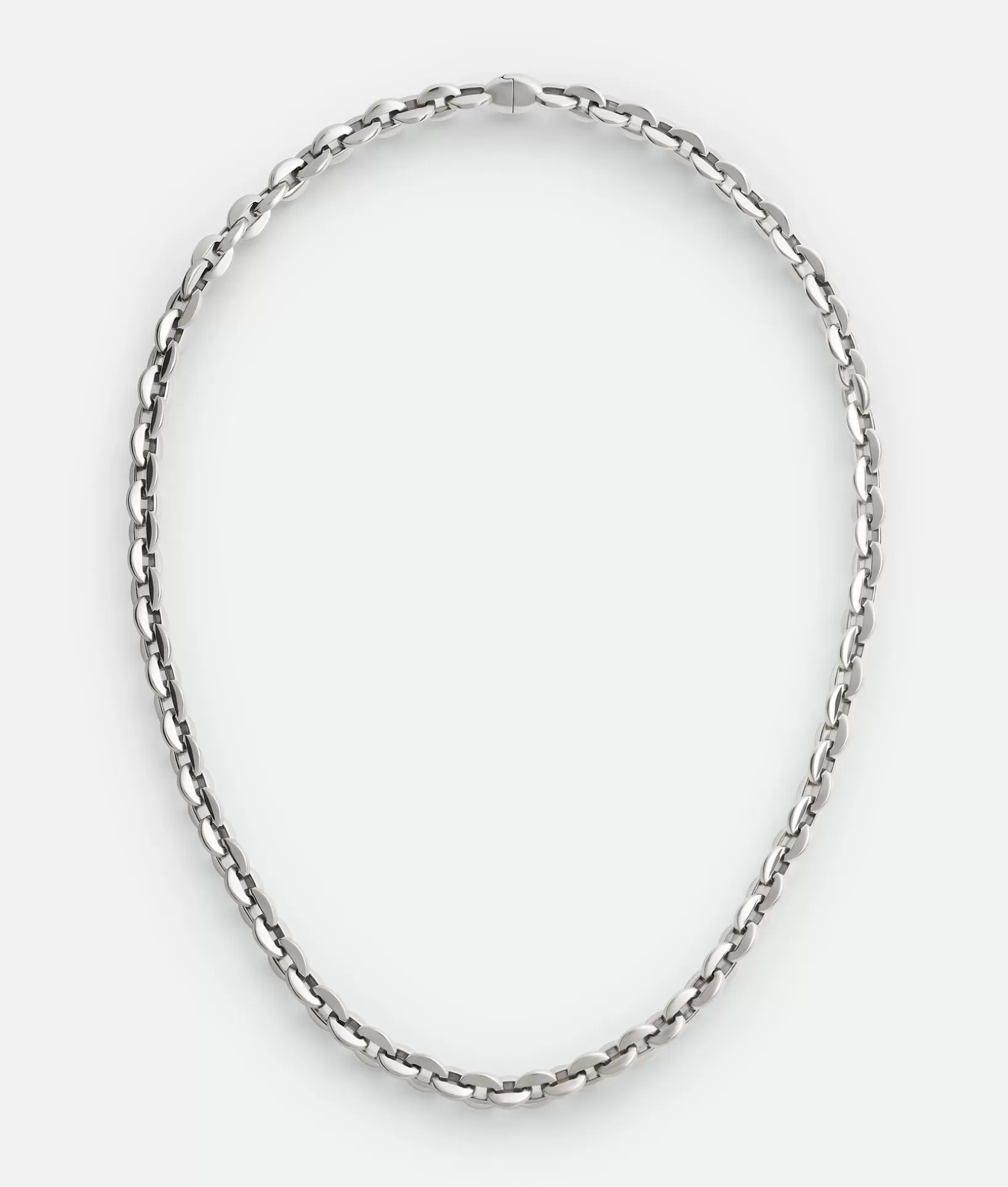 Necklaces>Bottega Veneta Shape Chain Necklace Silver