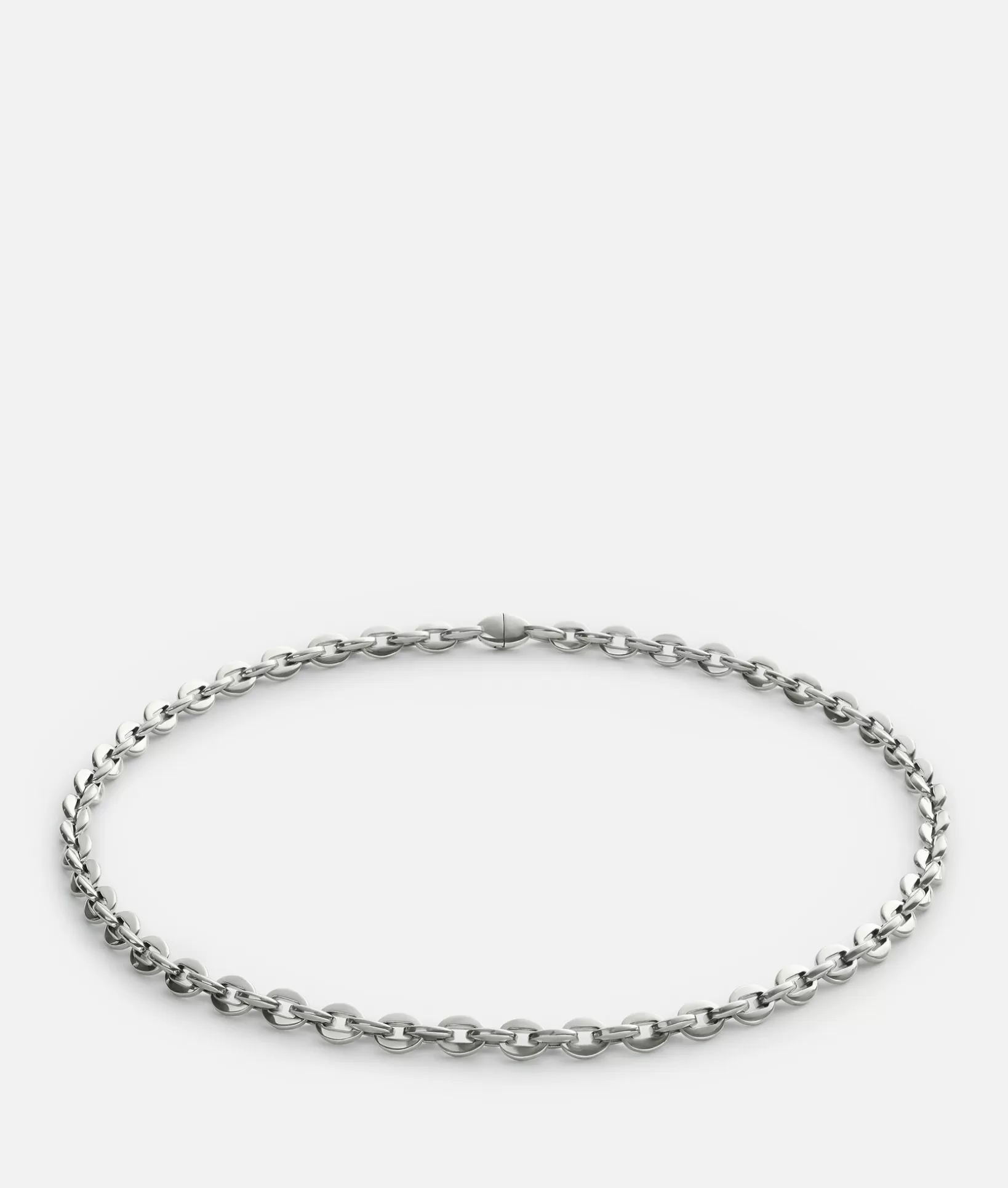 Necklaces>Bottega Veneta Shape Chain Necklace Silver