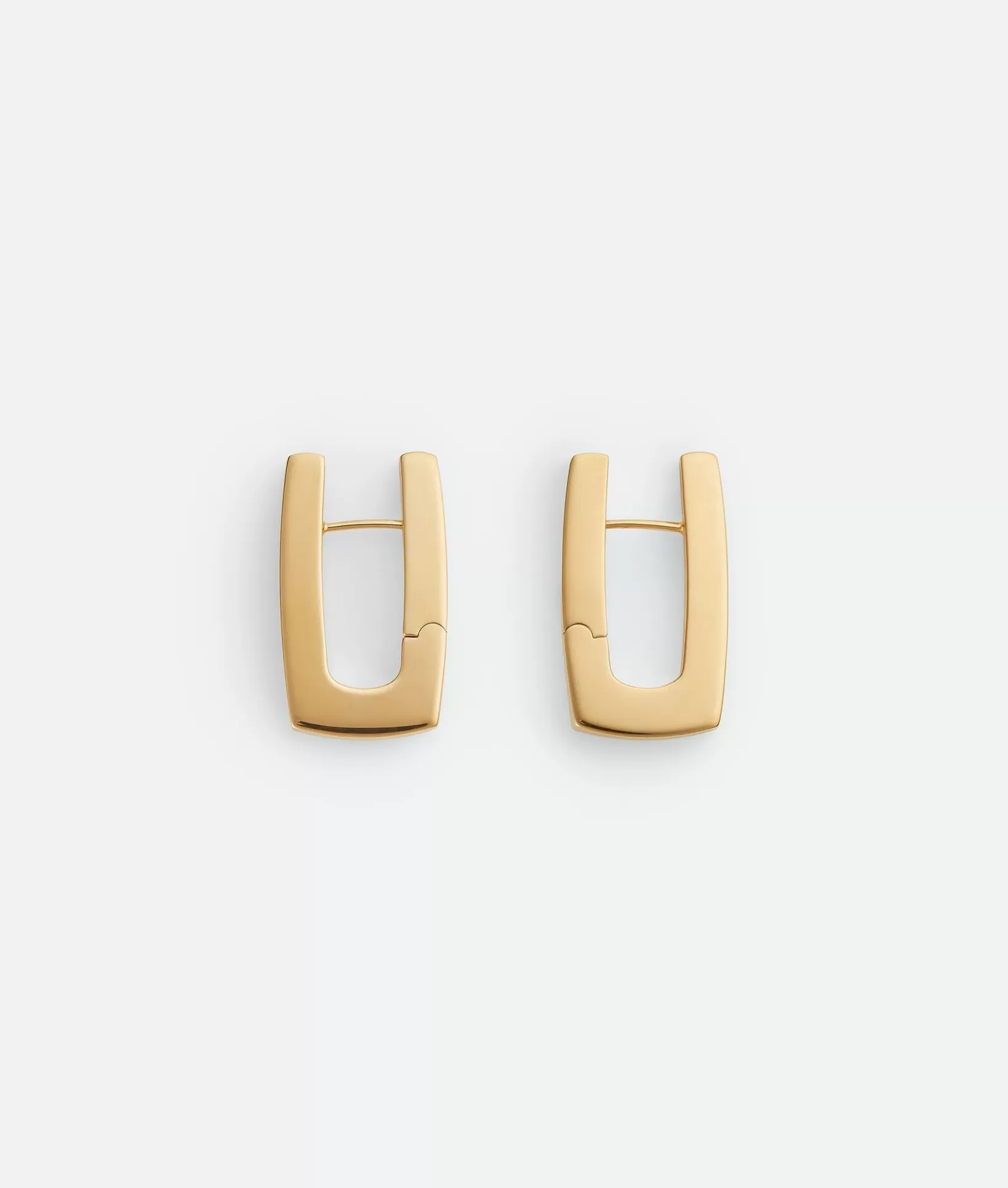 Earrings>Bottega Veneta Shape Hoop Earrings Yellow gold