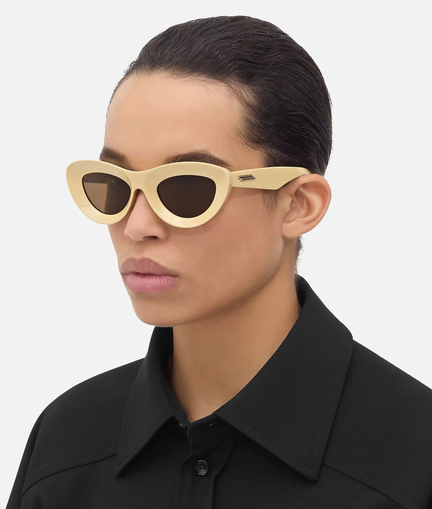 Sunglasses | Sunglasses>Bottega Veneta Sharp Cat Eye Sunglasses Yellow/brown