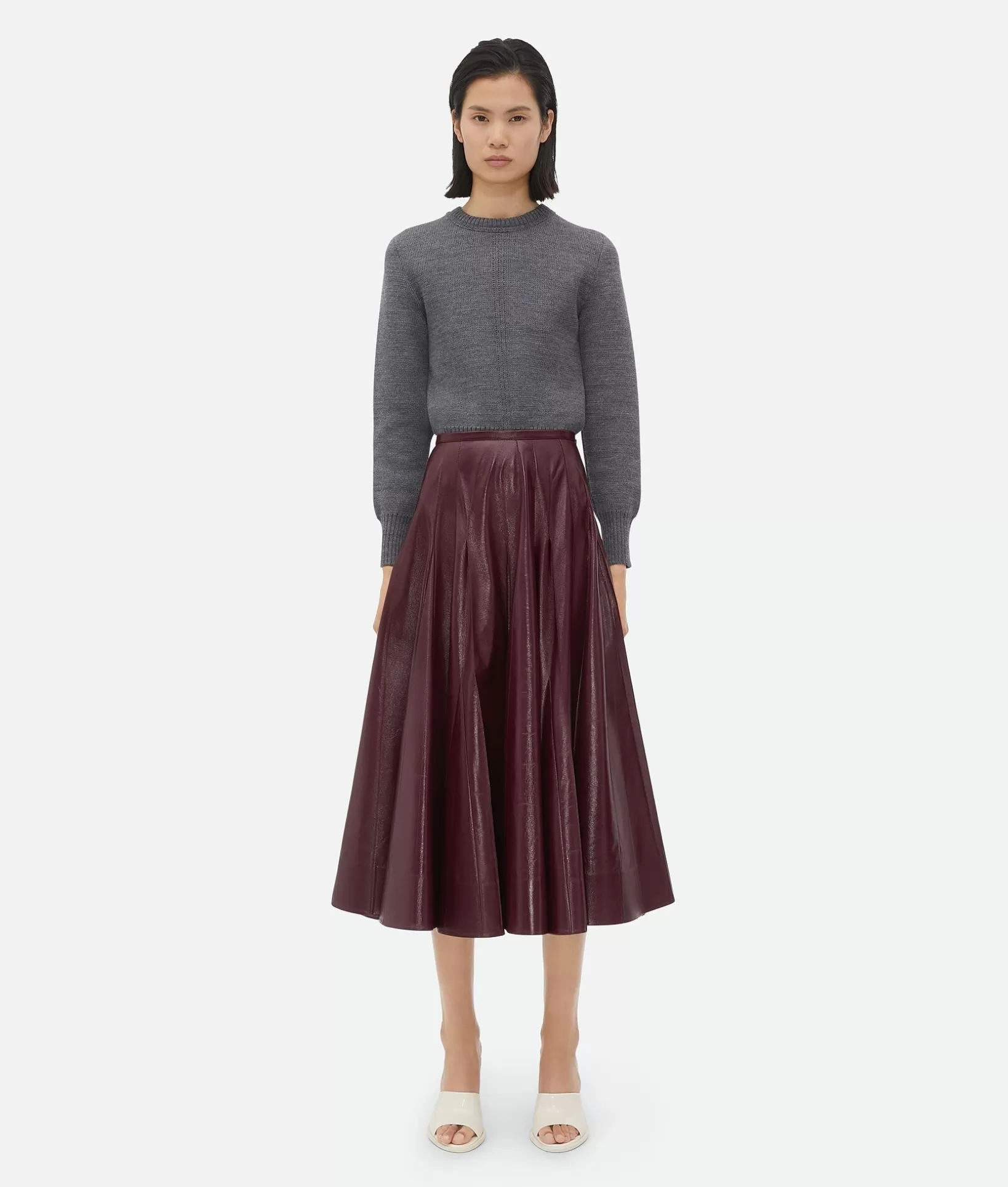 Skirts | Leather>Bottega Veneta Shiny Leather Skirt Jam