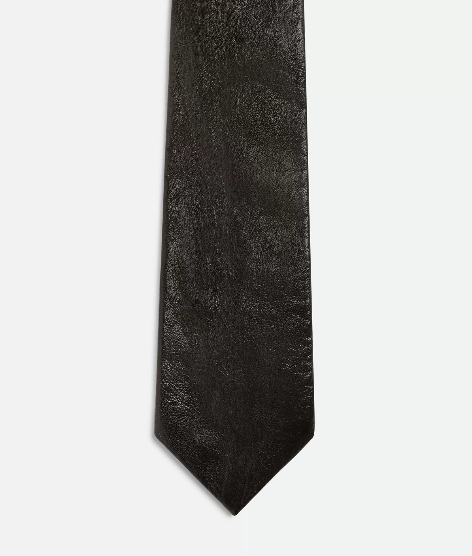 Scarves And Ties>Bottega Veneta Shiny Leather Tie Kale