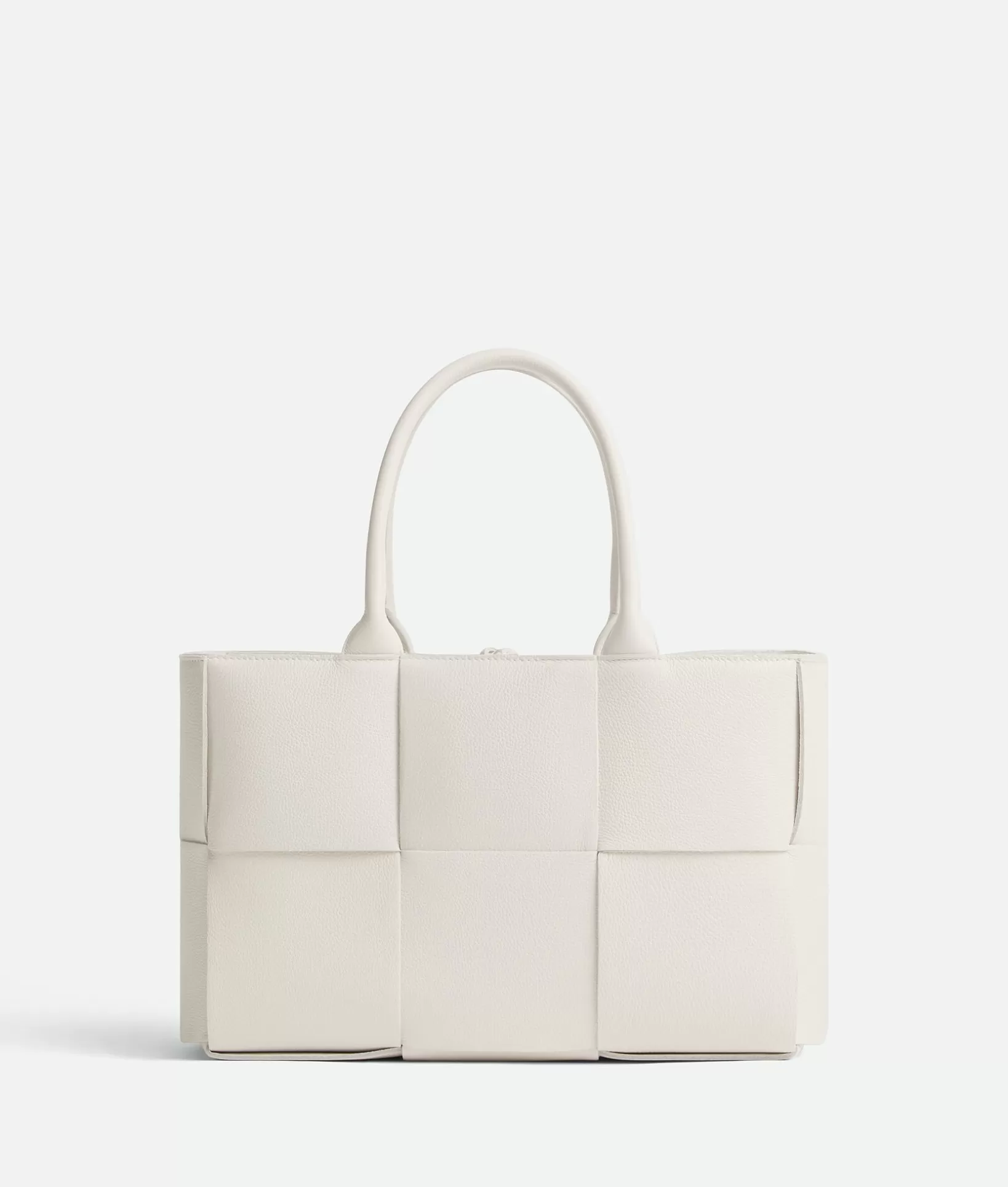 Shopper>Bottega Veneta Small Arco Tote Bag White