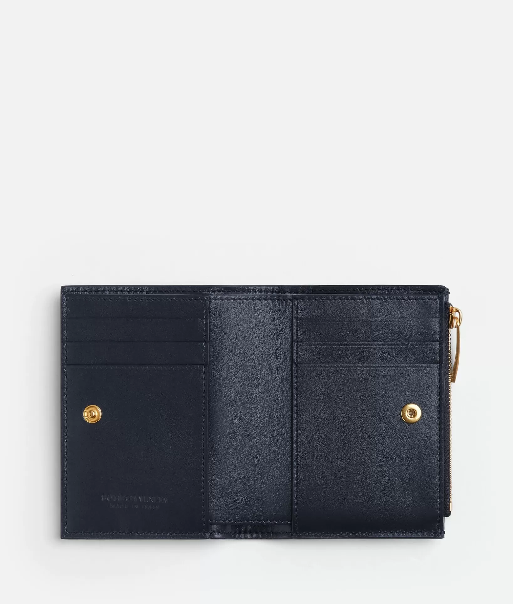 Small Wallets>Bottega Veneta Small Cassette Bi-Fold Zip Wallet Space