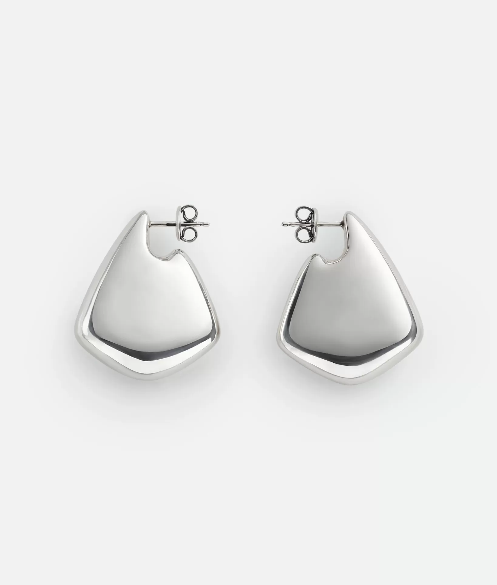 Earrings>Bottega Veneta Small Fin Earrings Silver