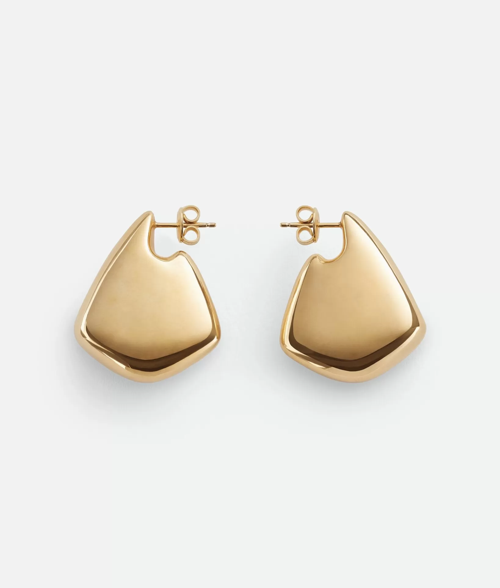 Earrings>Bottega Veneta Small Fin Earrings Yellow gold