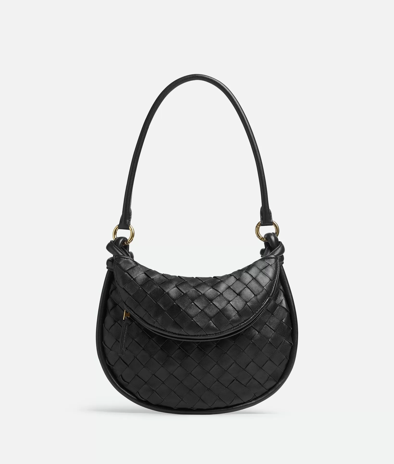 Shoulder>Bottega Veneta Small Gemelli Black