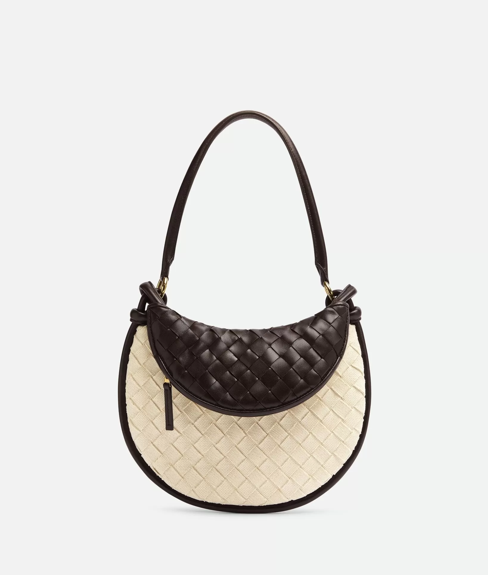 Shoulder>Bottega Veneta Small Gemelli Natural/fondant