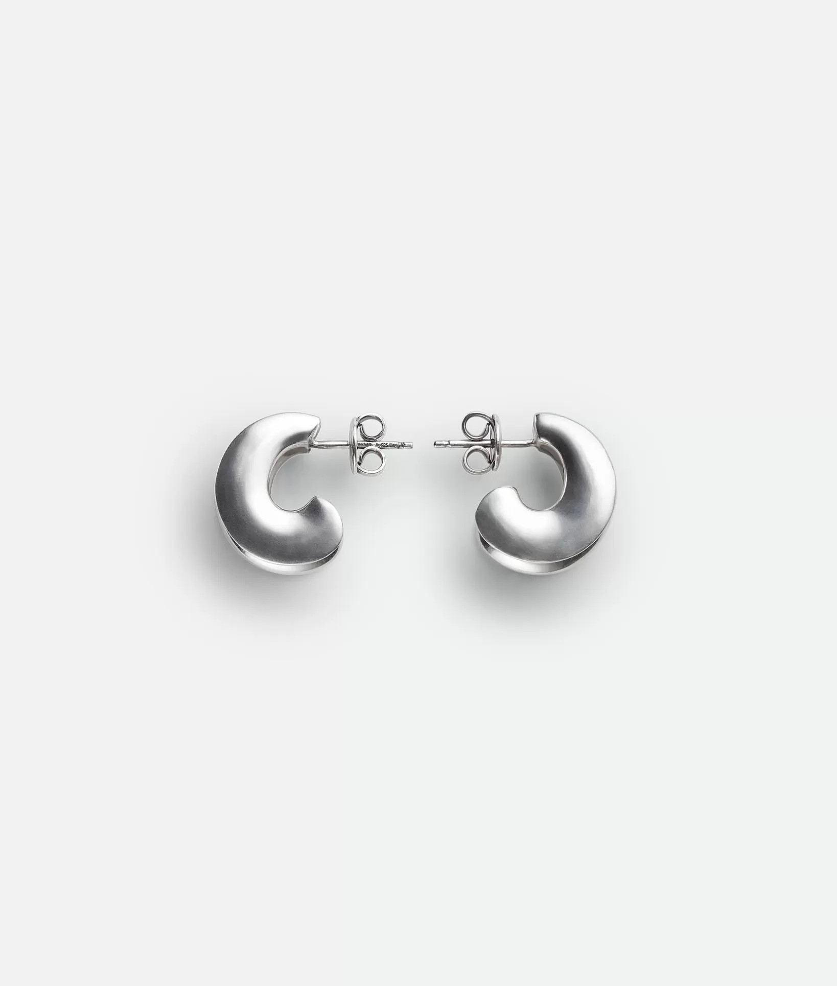 Earrings>Bottega Veneta Small H Beam Earrings Silver