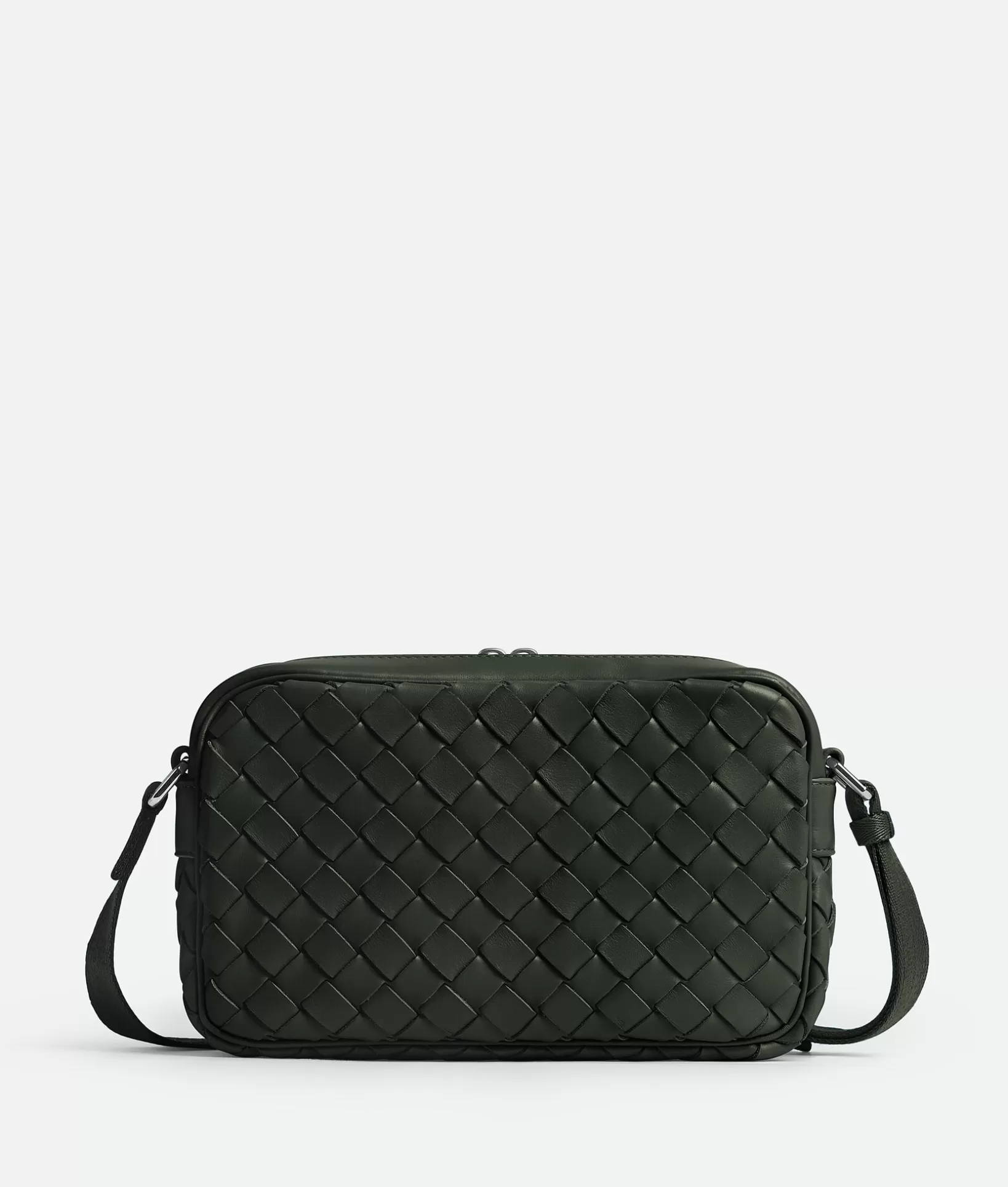 Crossbody>Bottega Veneta Small Intrecciato Camera Bag Dark green