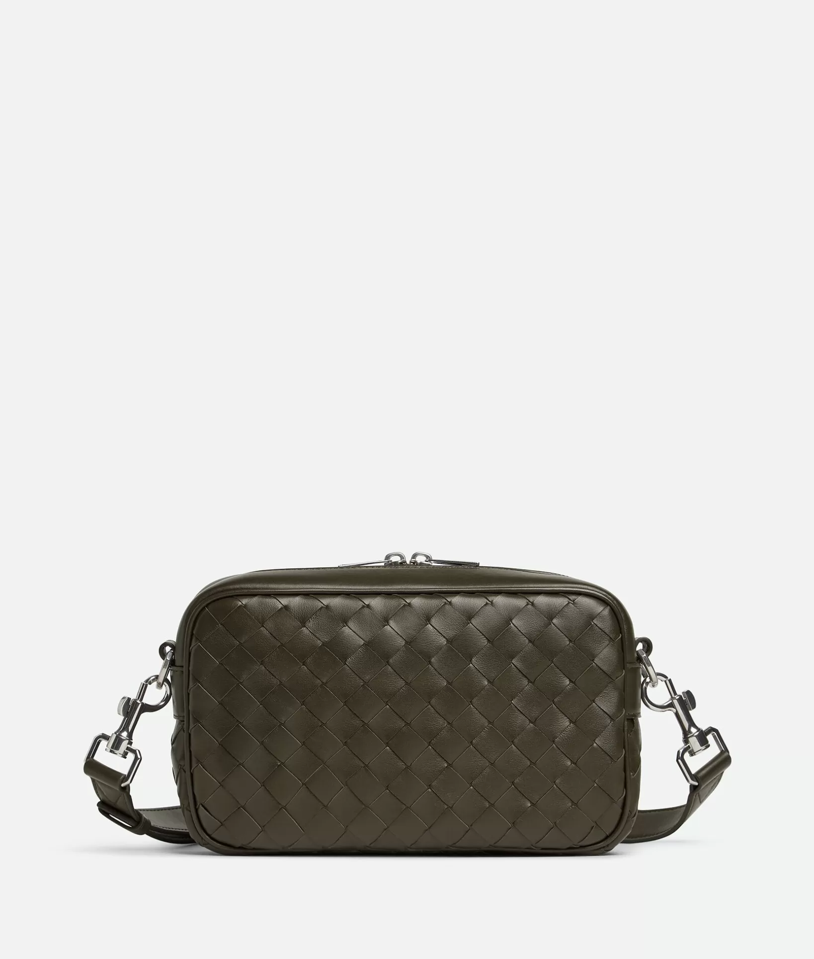 Crossbody>Bottega Veneta Small Intrecciato Camera Bag Kaki