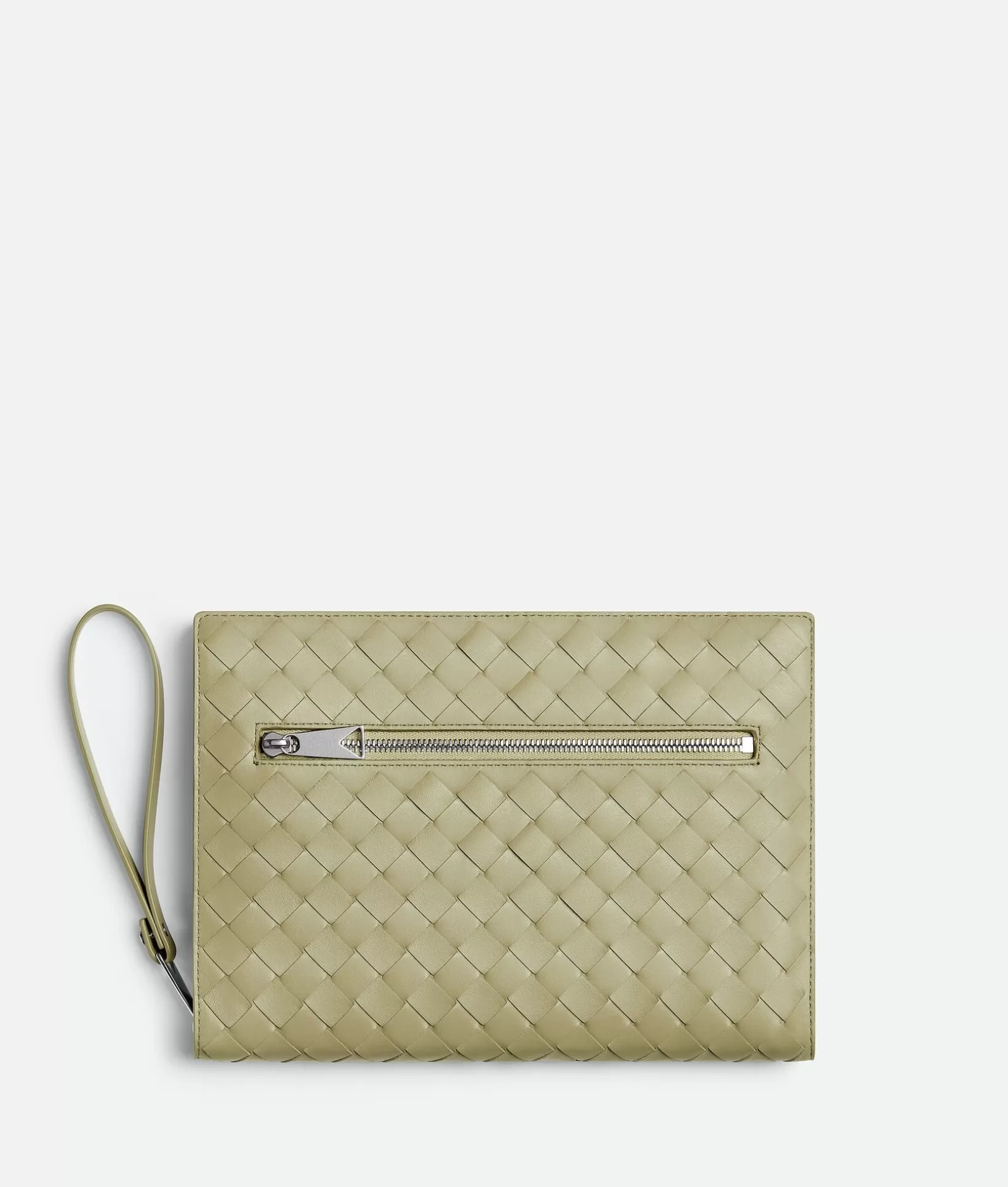 Document Case>Bottega Veneta Small Intrecciato Document Case With Wristlet Travertine