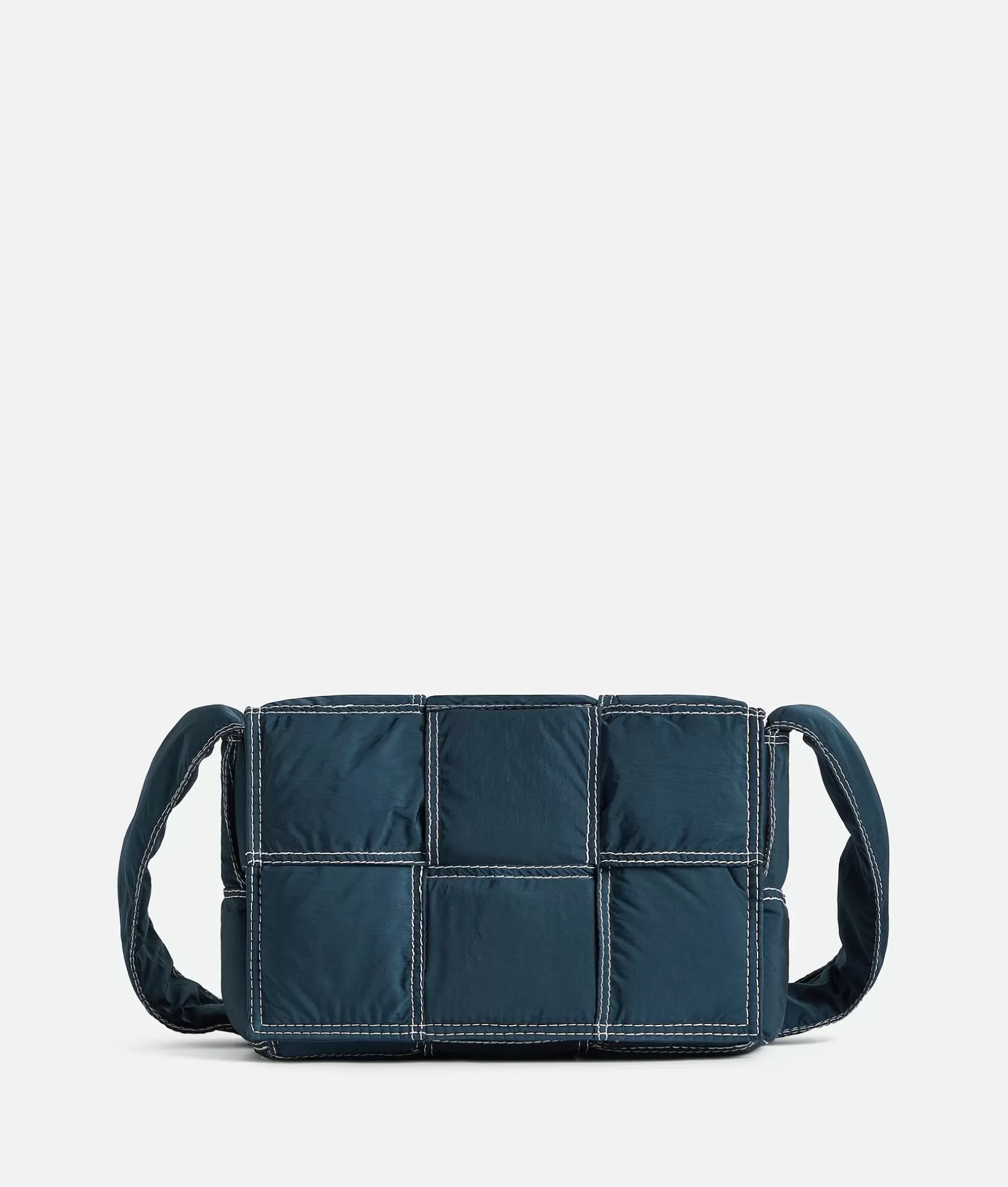 Crossbody>Bottega Veneta Small Padded Tech Cassette Deep blue/white