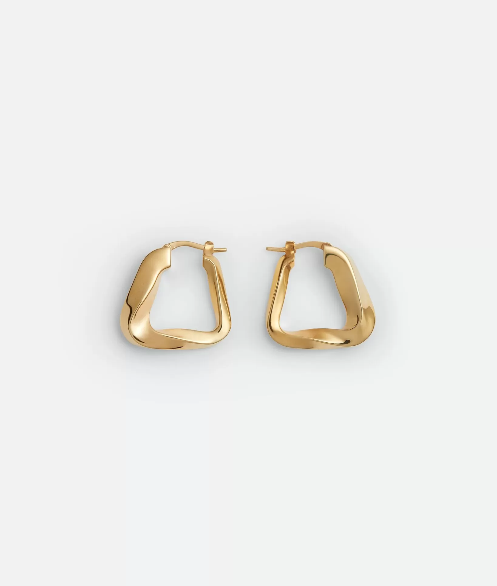 Earrings>Bottega Veneta Small Twist Triangle Hoop Earrings Yellow gold