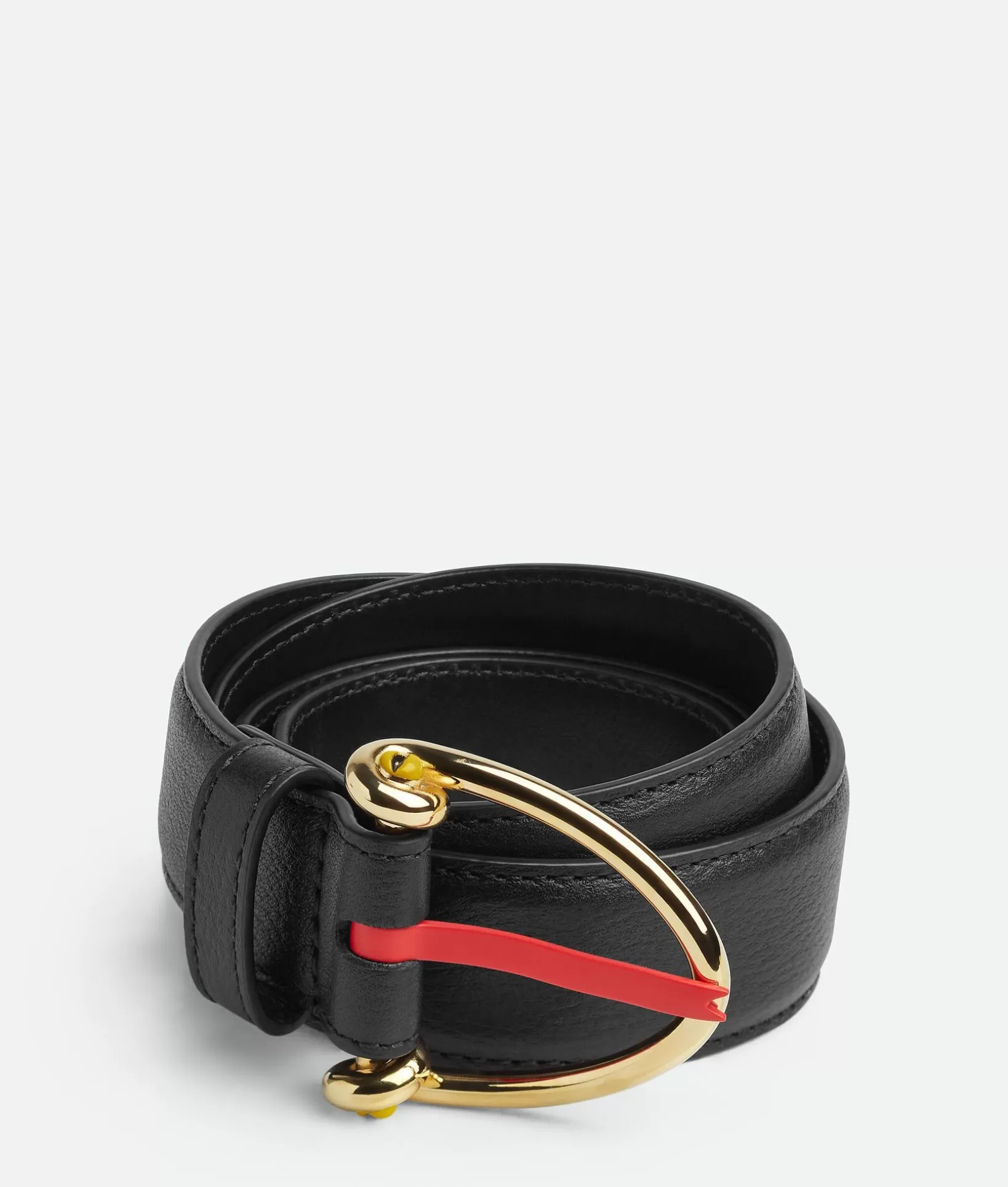 Belts>Bottega Veneta Snake Belt Black