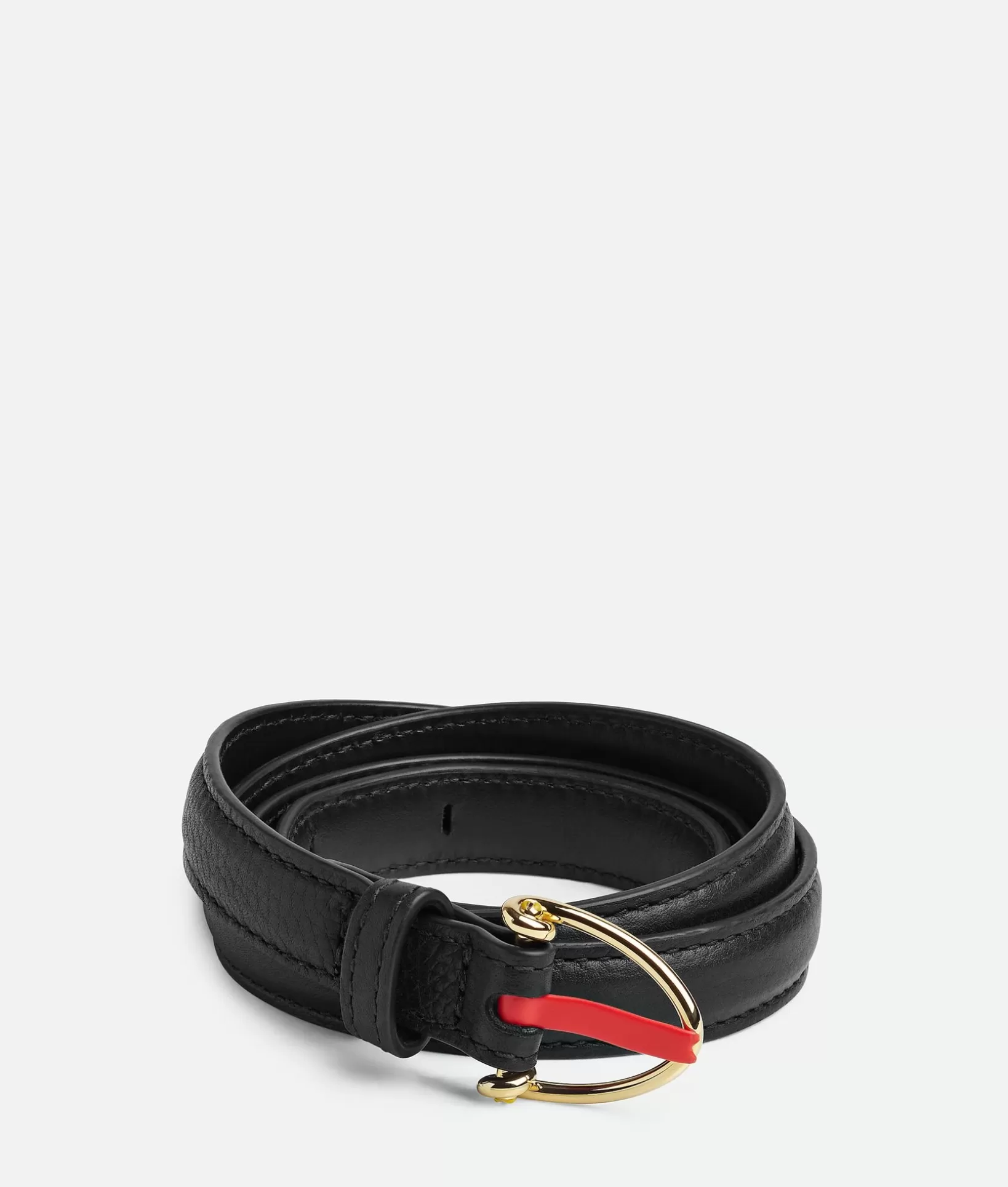 Belts>Bottega Veneta Snake Belt Black