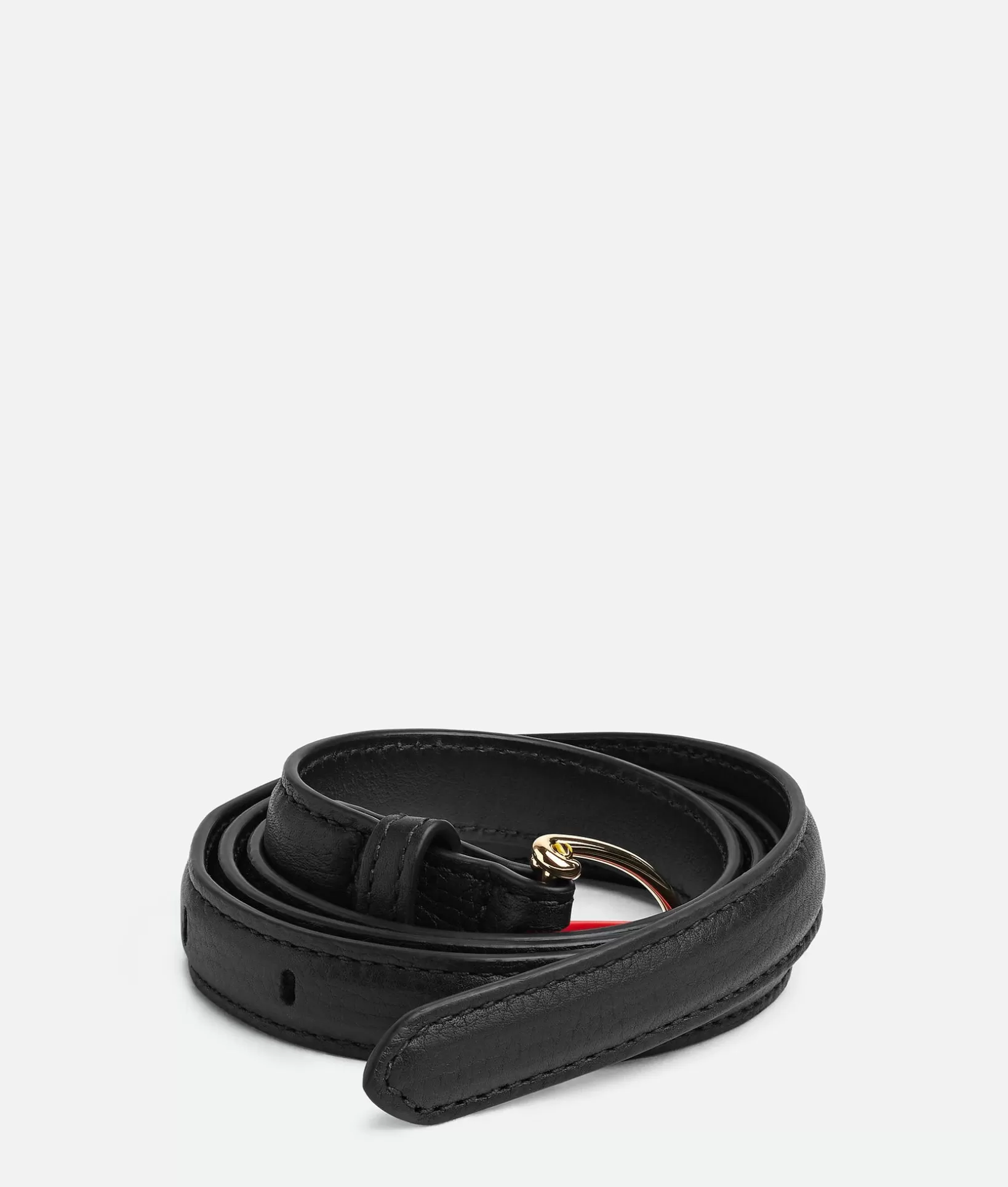 Belts>Bottega Veneta Snake Belt Black