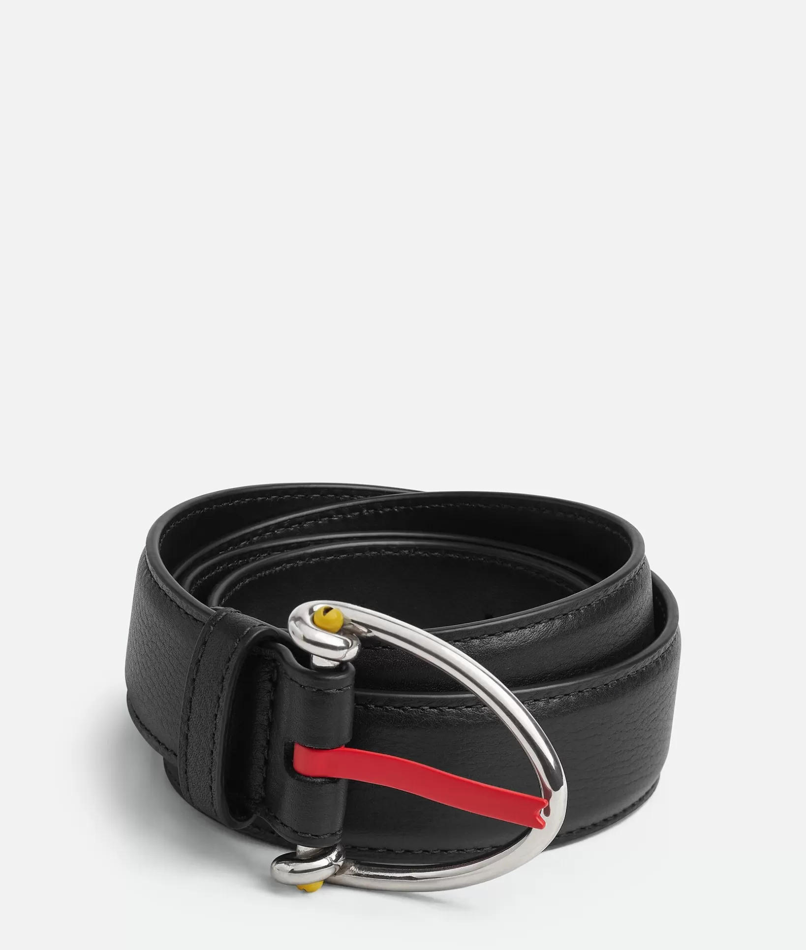 Belts>Bottega Veneta Snake Buckle Belt Black/silver