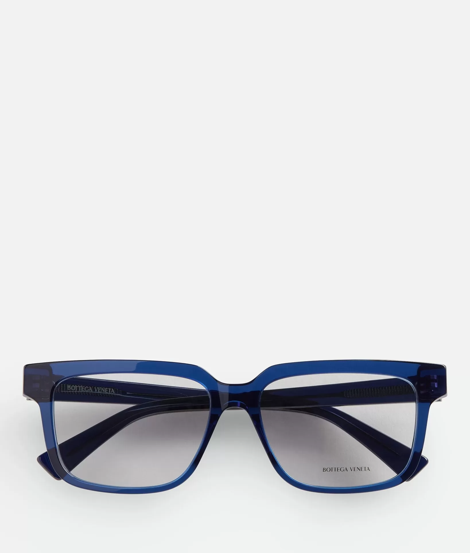 Opticals | Opticals>Bottega Veneta Soft Recycled Acetate Square Eyeglasses Blue / Transparent