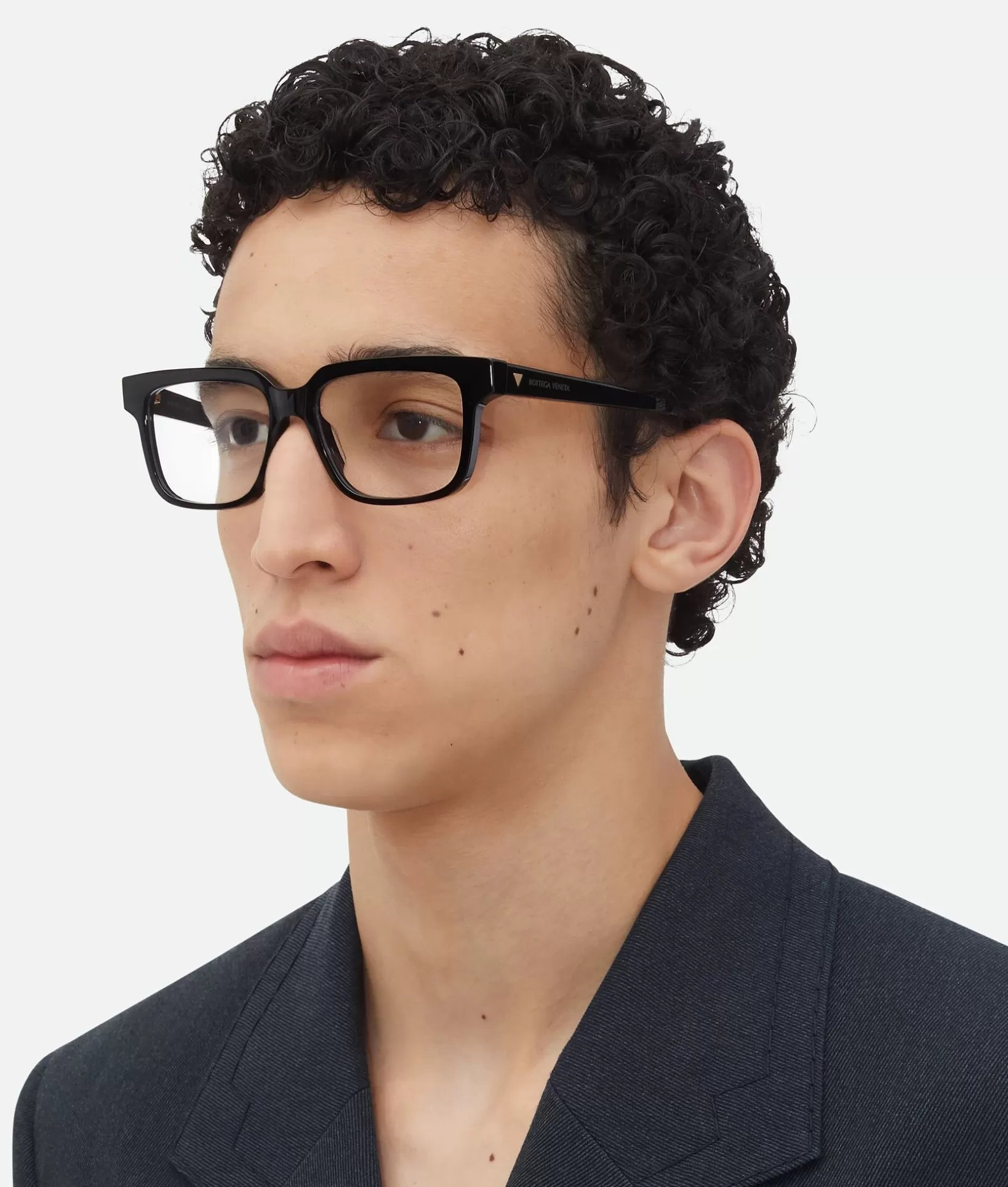 Opticals | Opticals>Bottega Veneta Soft Recycled Acetate Square Eyeglasses Black/transparent