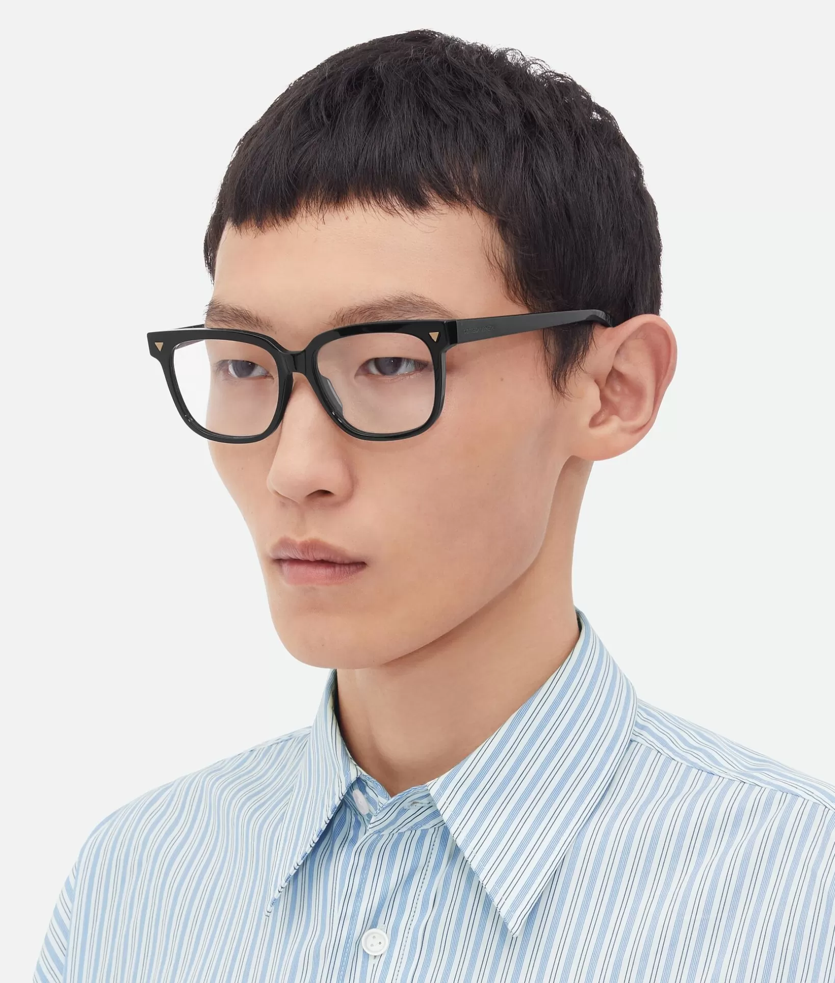 Opticals | Opticals>Bottega Veneta Soft Recycled Acetate Square Eyeglasses Black/transparent