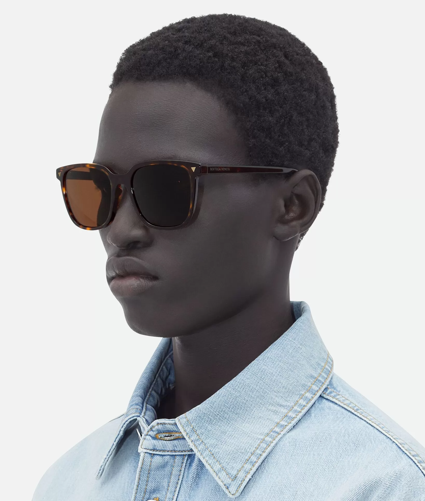 Sunglasses | Sunglasses>Bottega Veneta Soft Recycled Acetate Square Sunglasses Havana / Brown