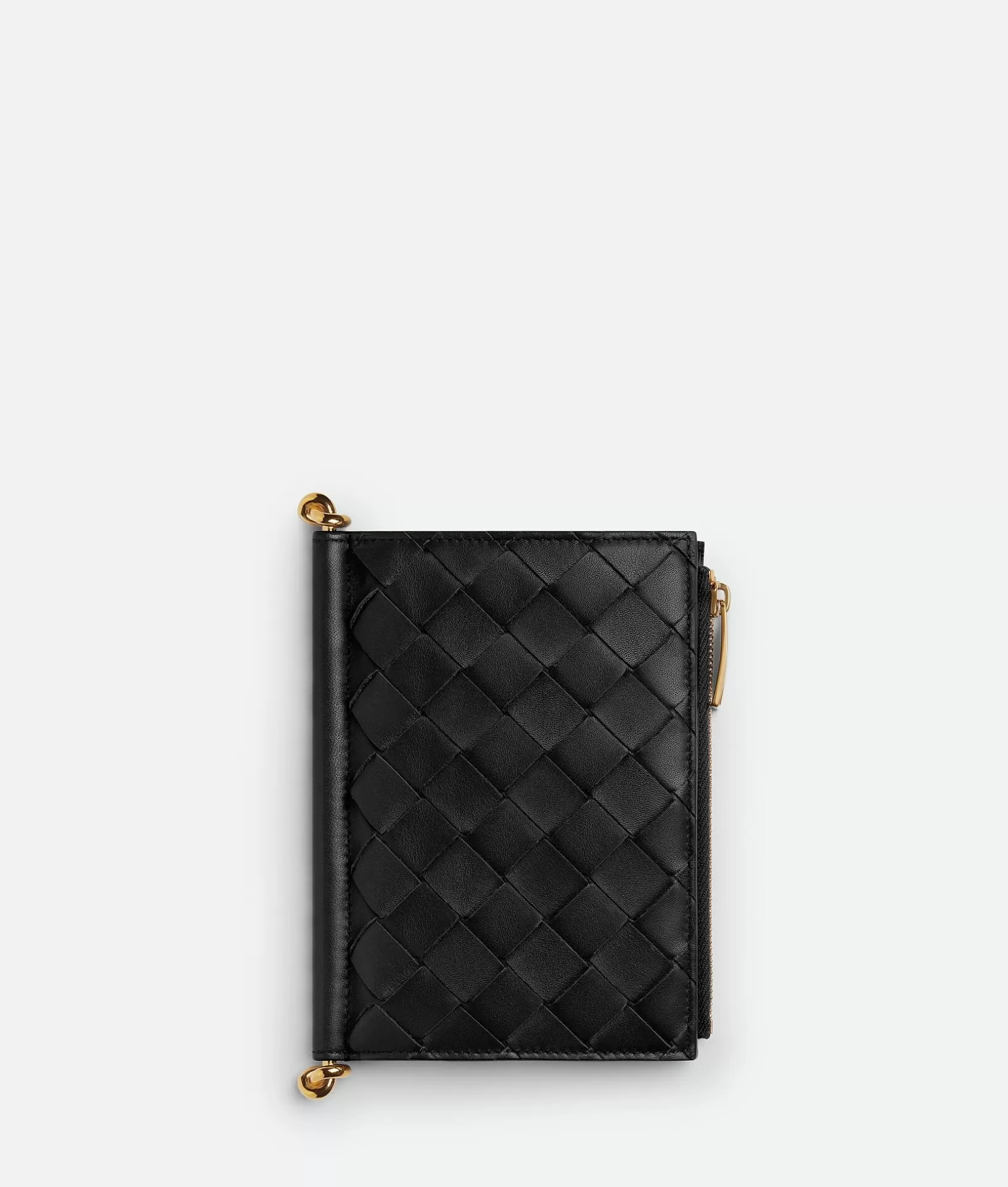 Long Wallets>Bottega Veneta Solstice Medium Bi-Fold Wallet Black