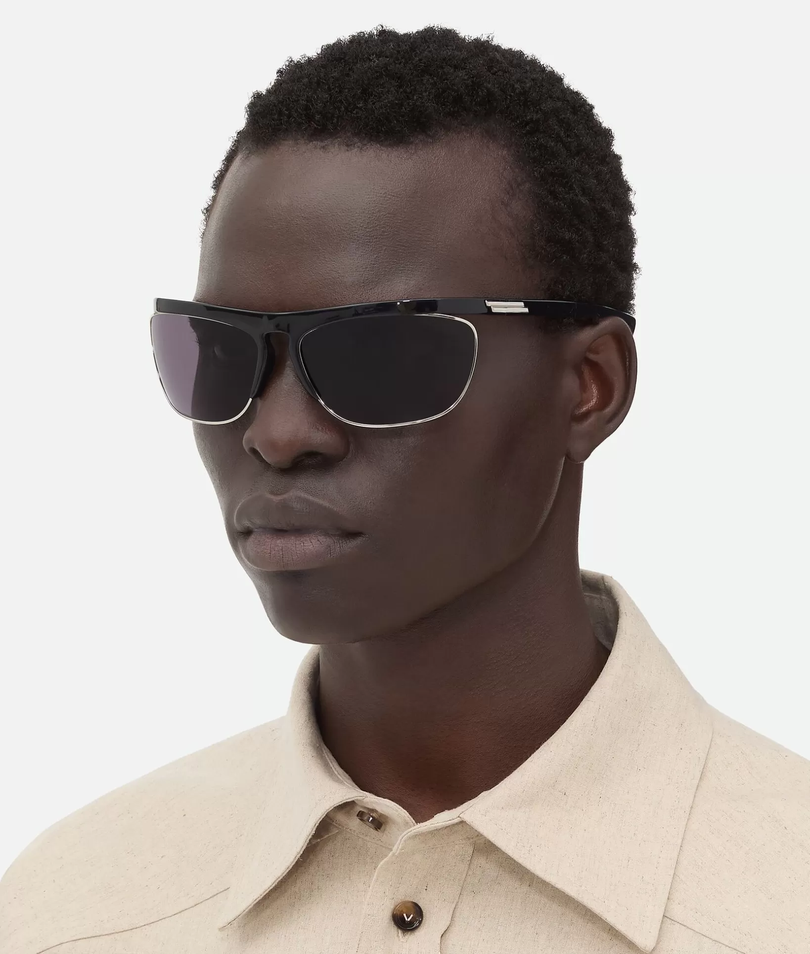 Sunglasses | Sunglasses>Bottega Veneta Speed Rectangular Sunglasses Black/grey