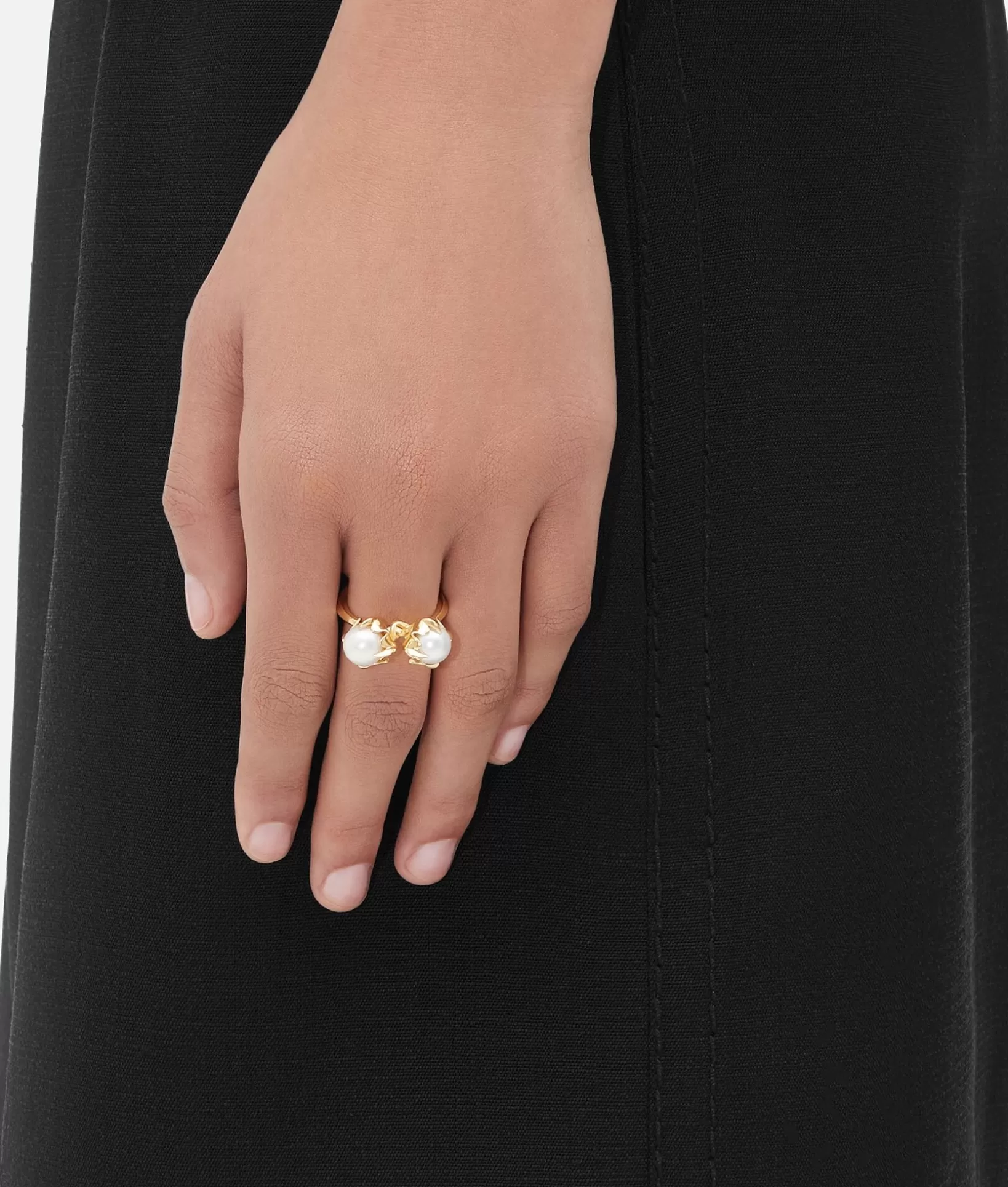 Rings>Bottega Veneta Sphere Ring Natural