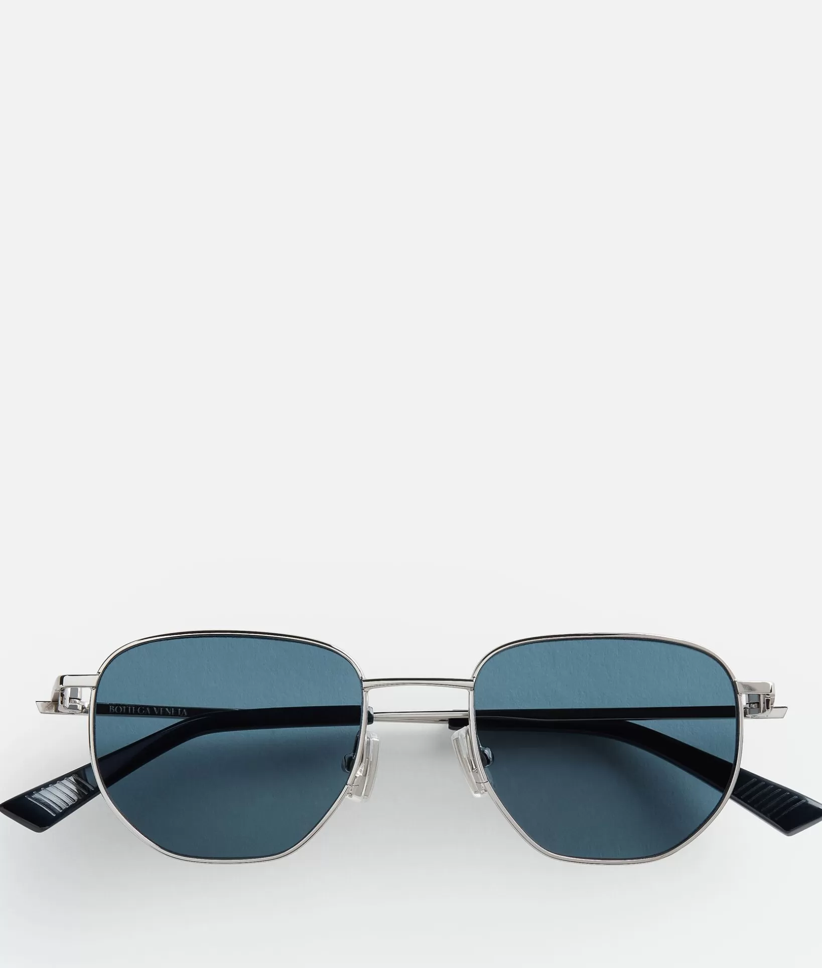 Sunglasses | Sunglasses>Bottega Veneta Split Panthos Sunglasses Silver/green