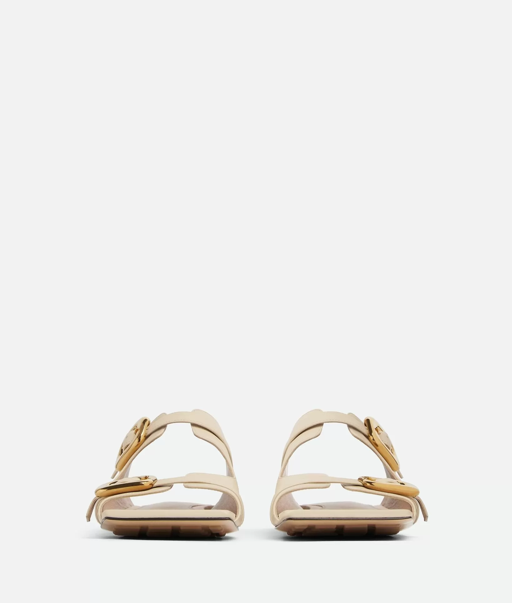 Sandals>Bottega Veneta Stretch Buckle Flat Mule Sea salt