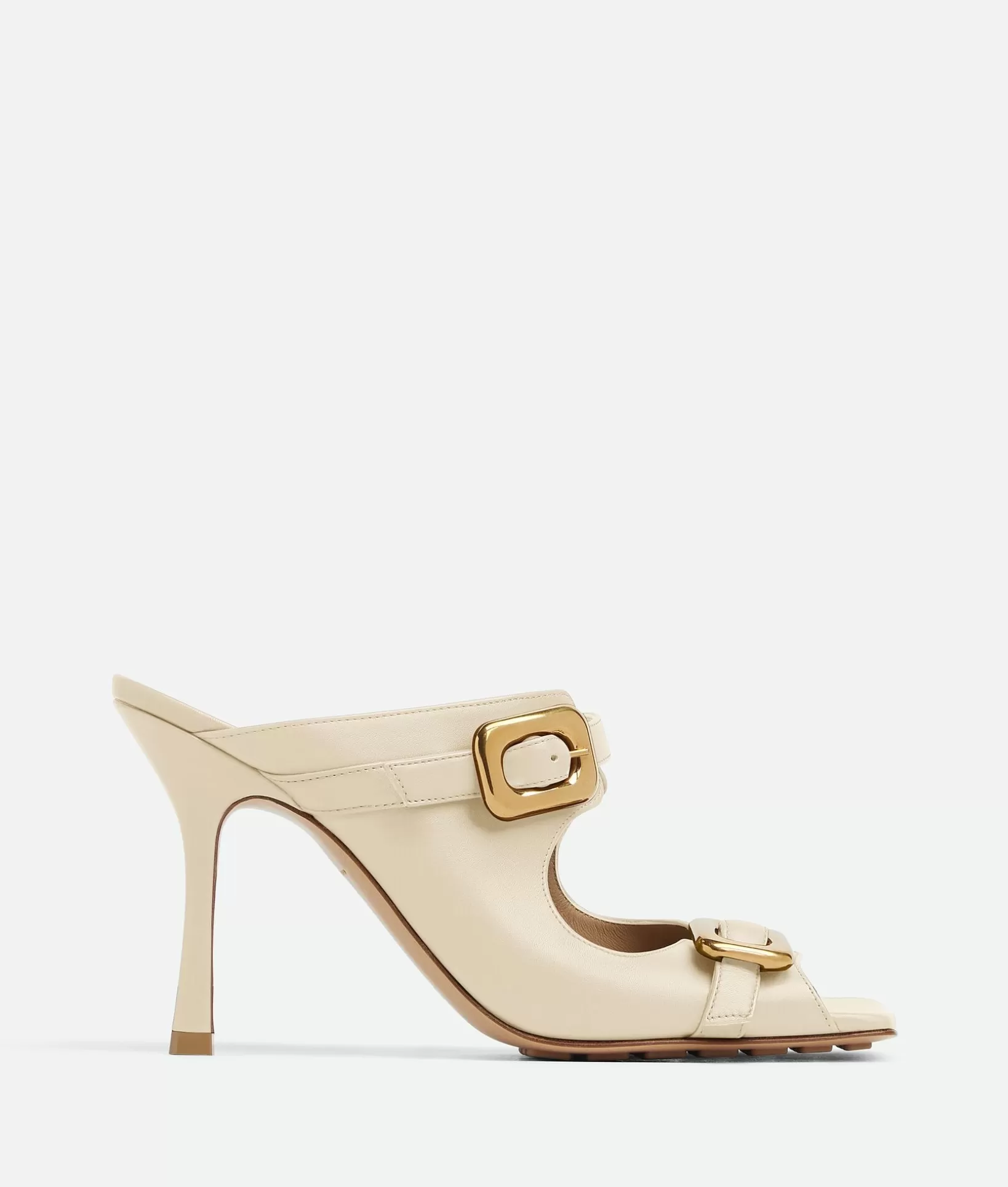 Sandals>Bottega Veneta Stretch Buckle Mule Sandal Sea salt