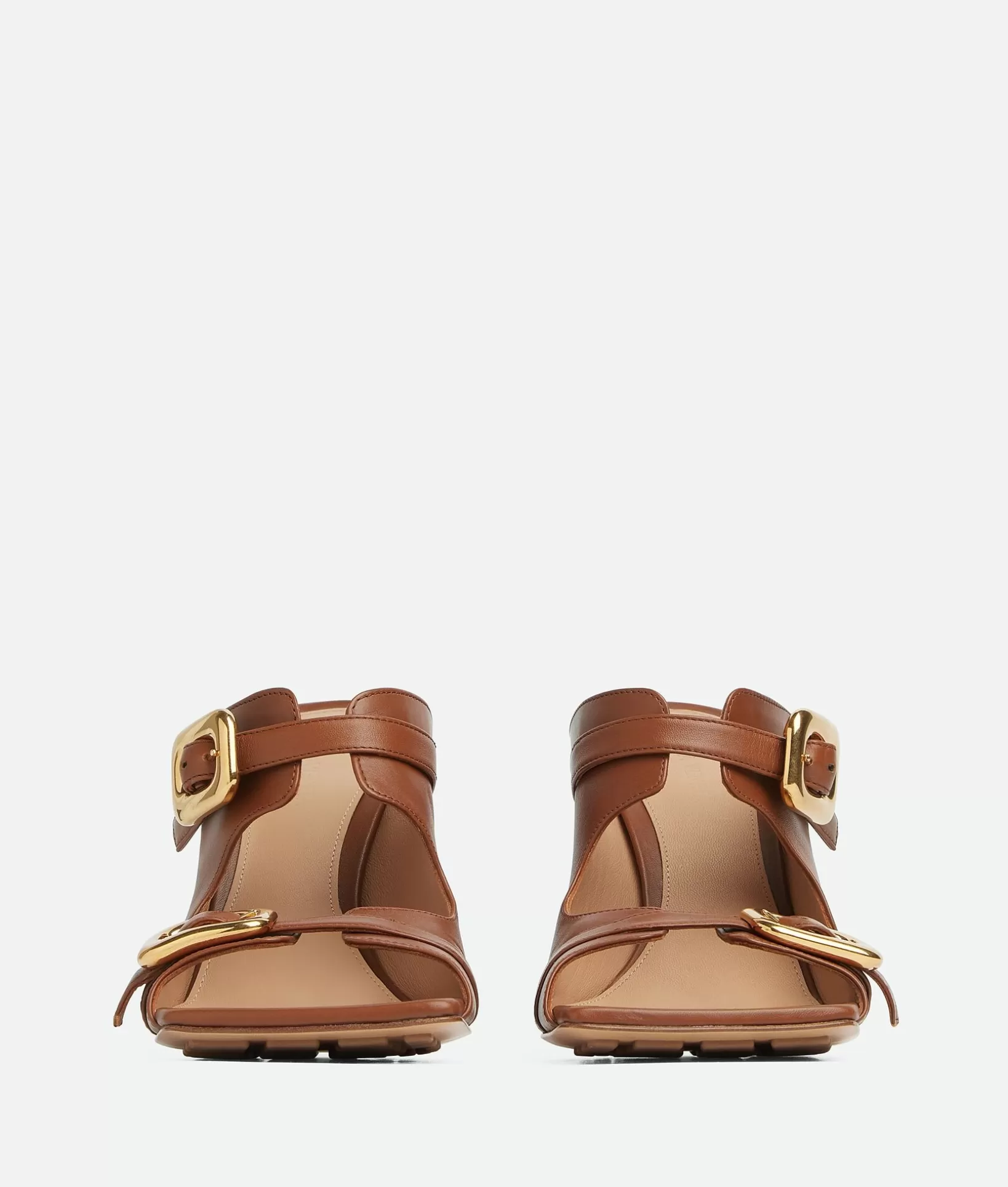 Sandals>Bottega Veneta Stretch Buckle Mule Sandal Caramel