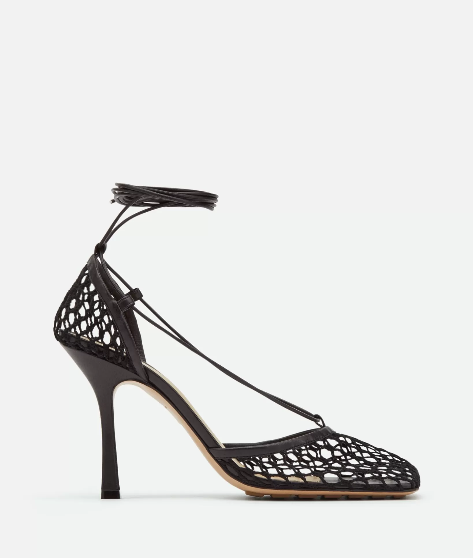 Sandals>Bottega Veneta Stretch Lace-Up Sandal Black