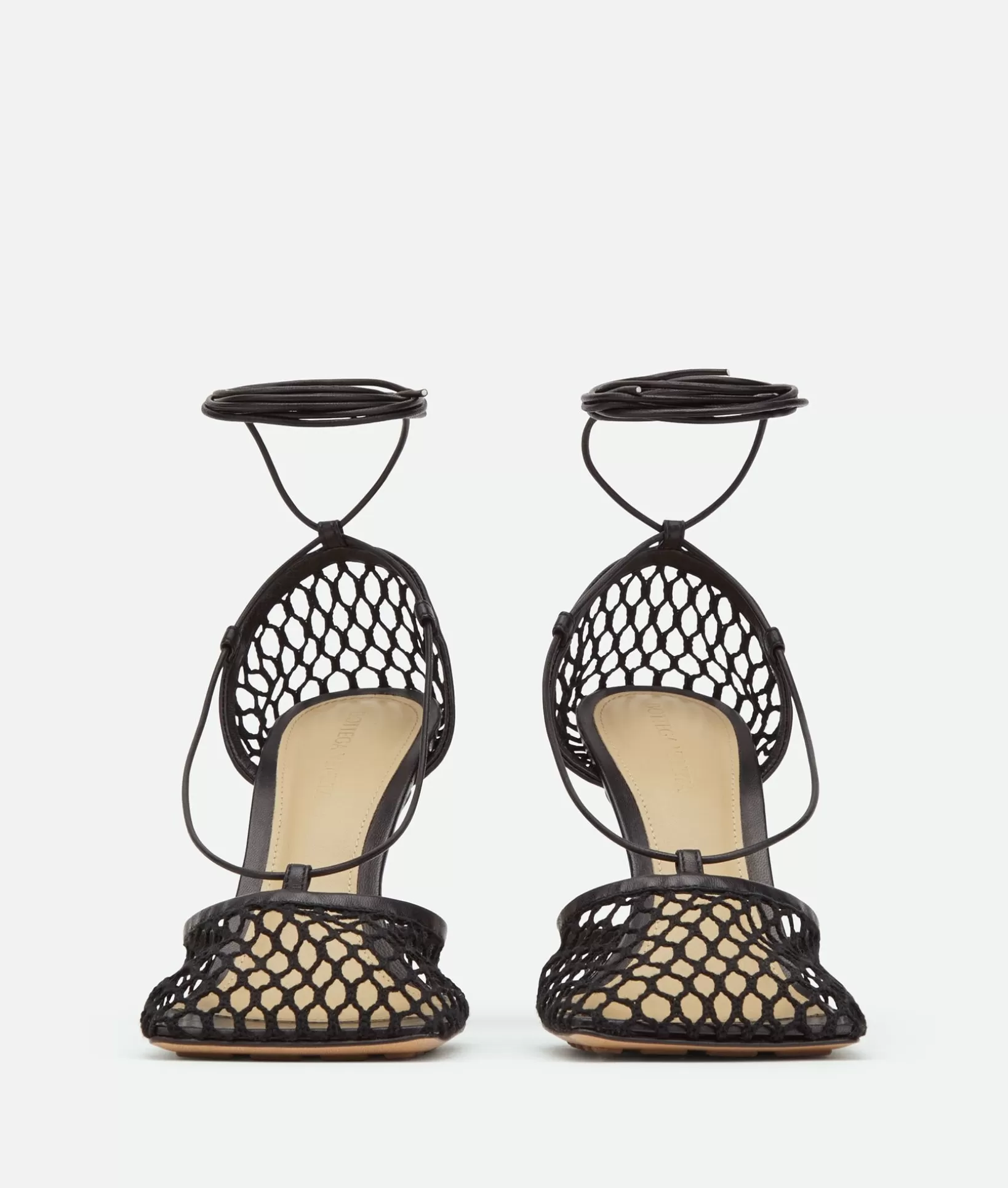 Sandals>Bottega Veneta Stretch Lace-Up Sandal Black