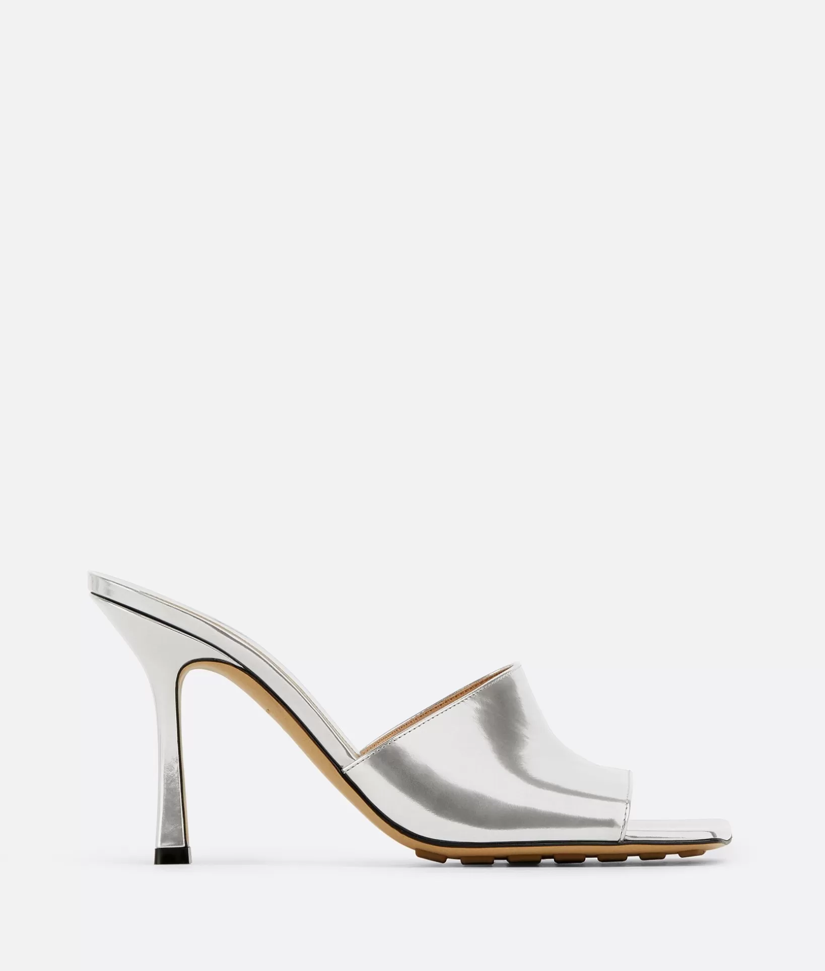 Sandals>Bottega Veneta Stretch Mule Silver