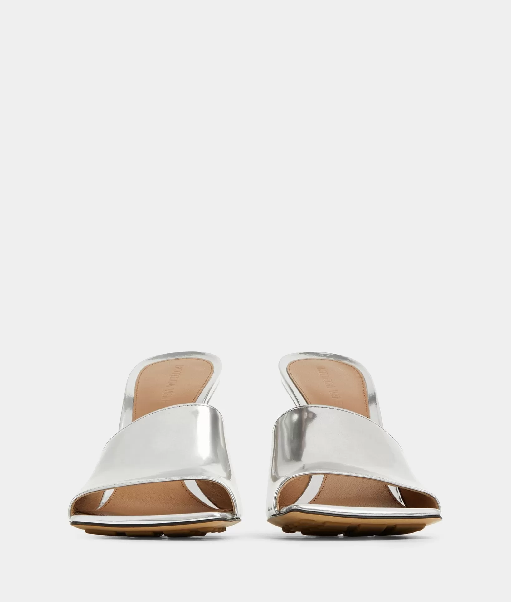 Sandals>Bottega Veneta Stretch Mule Silver