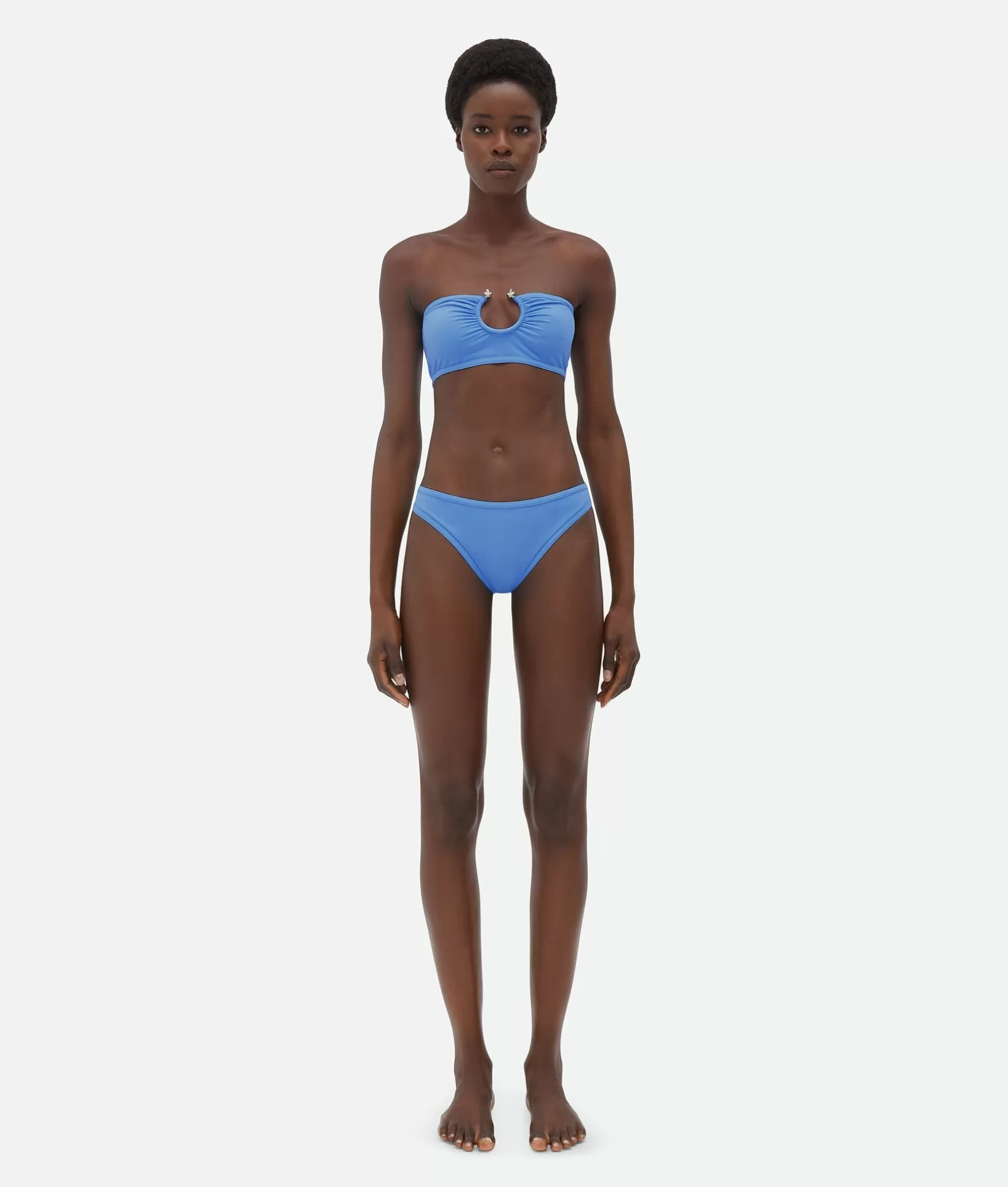 Swimwear>Bottega Veneta Stretch Nylon Bikini With Knot Ring Admiral