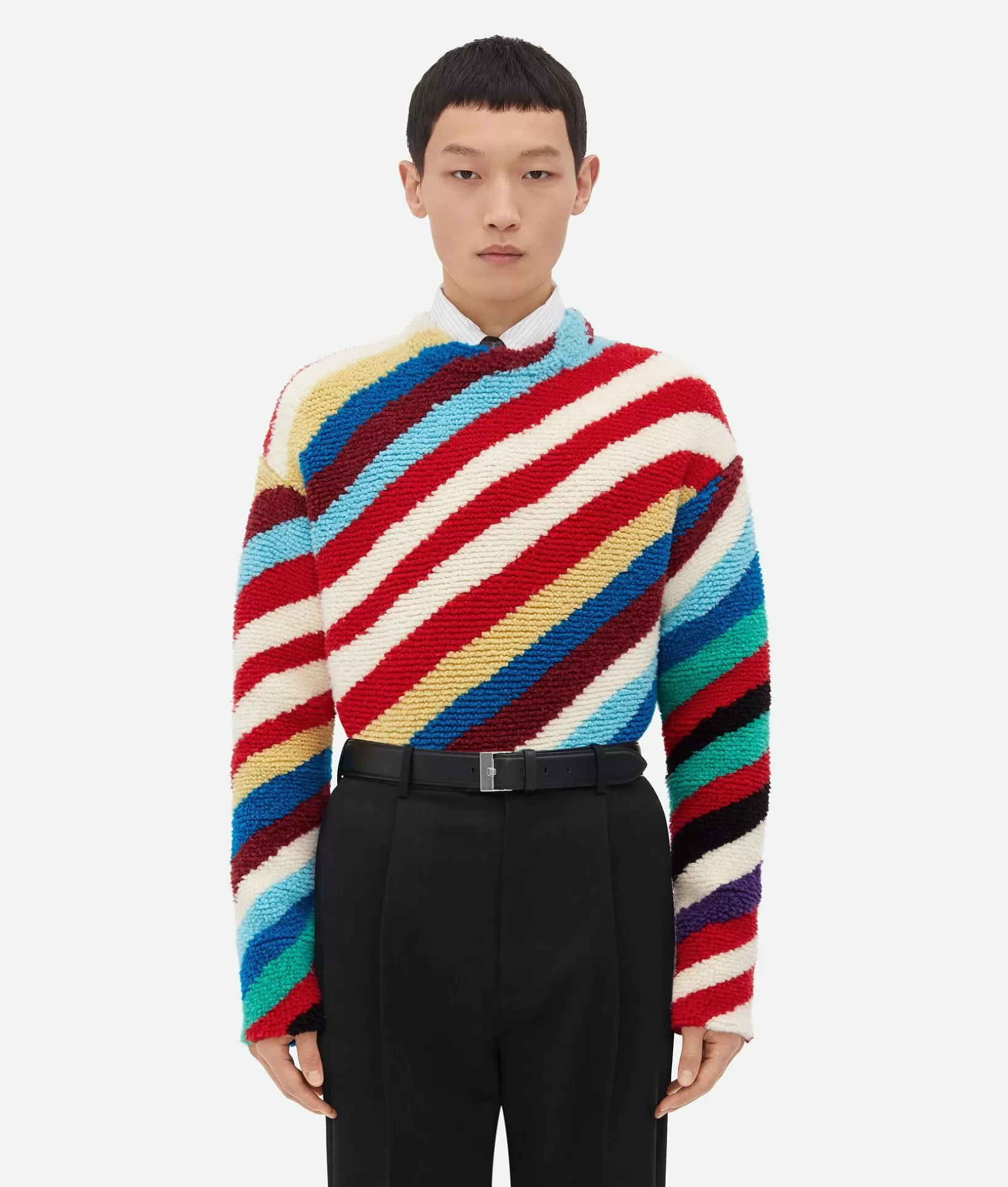 Knitwear>Bottega Veneta Striped Wool Jumper Multicolor