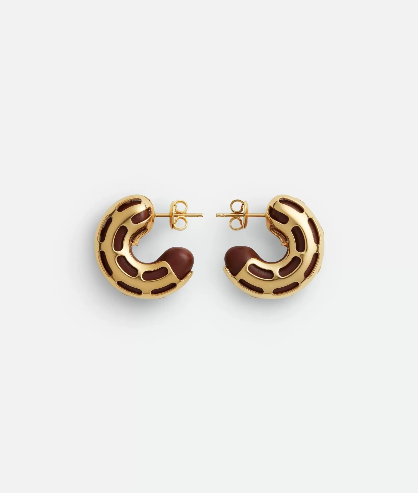 Earrings>Bottega Veneta Structure Earrings Wood