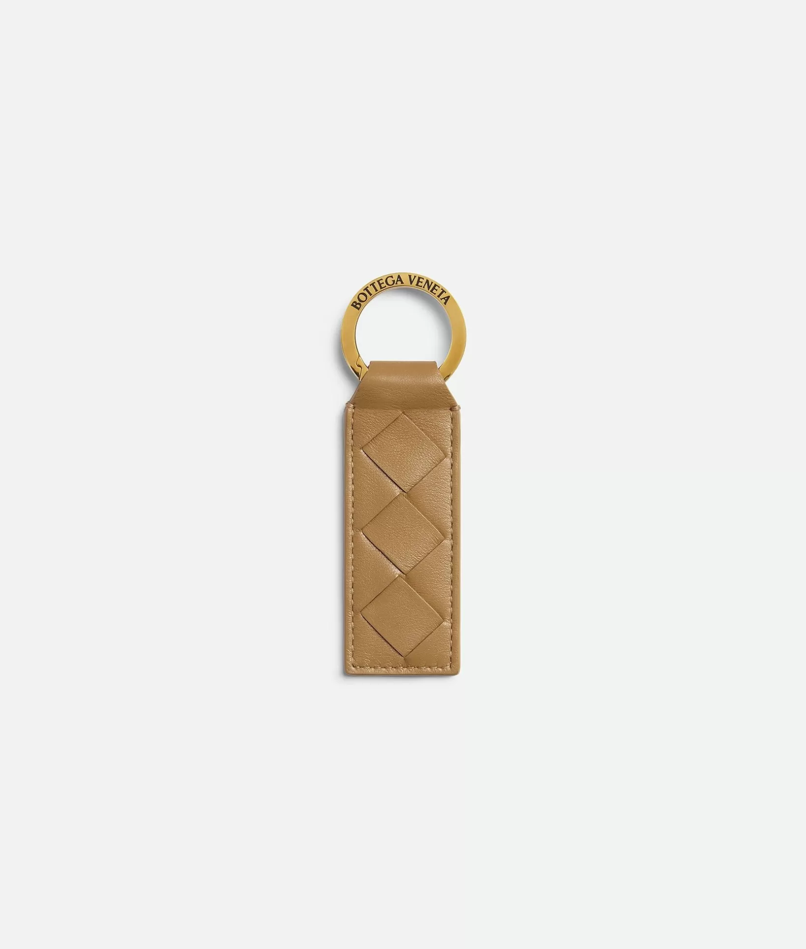 Key Rings>Bottega Veneta Tab Key Ring Dark praline