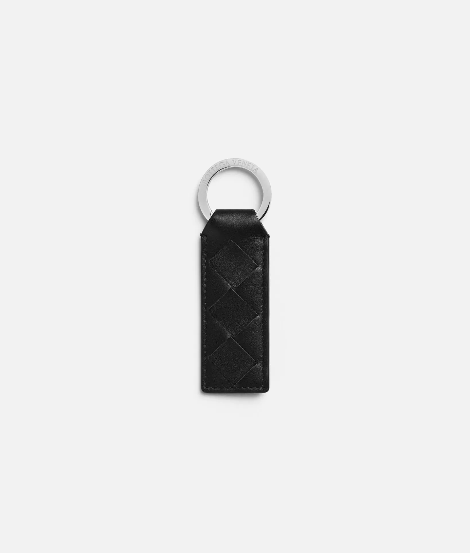 Key Rings>Bottega Veneta Tab Key Ring Black