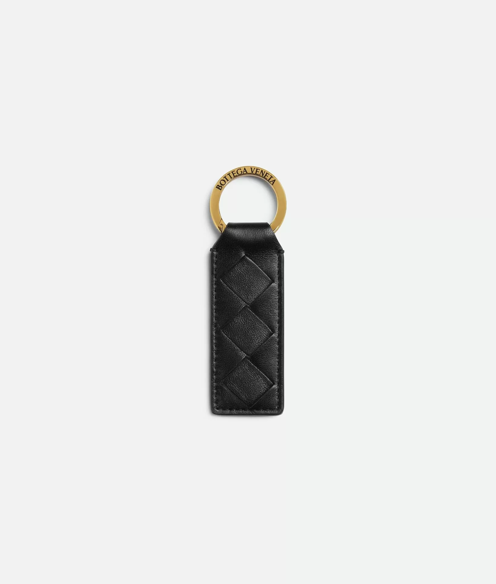 Key Rings>Bottega Veneta Tab Key Ring Black