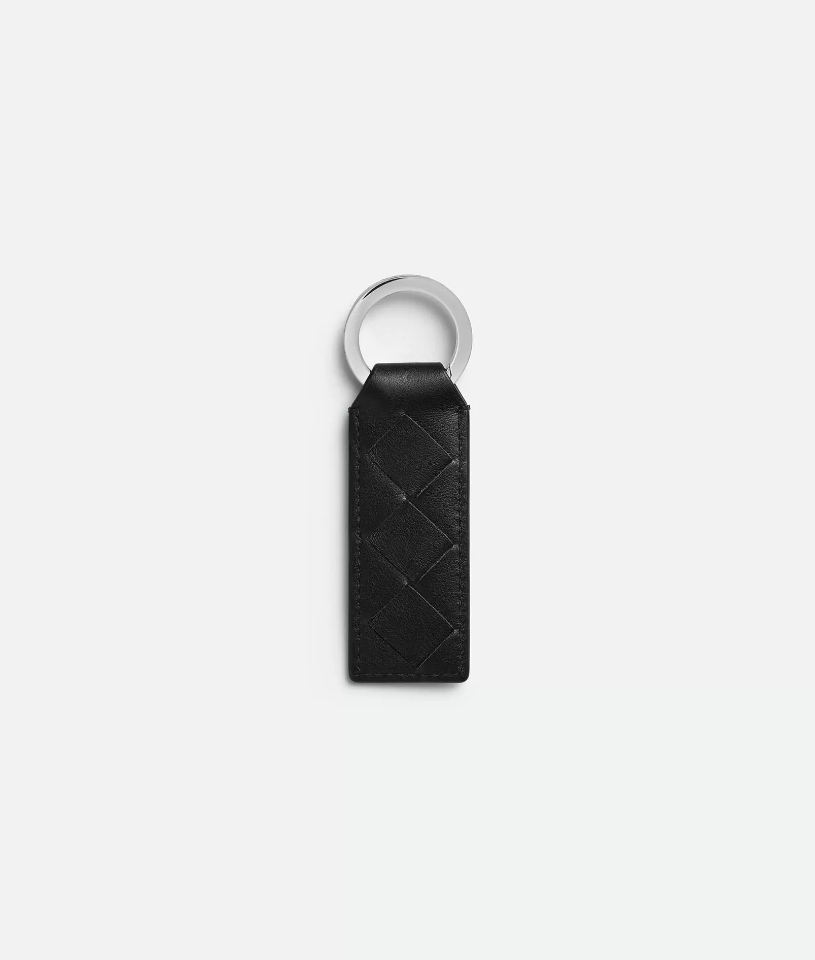 Key Rings>Bottega Veneta Tab Key Ring Black