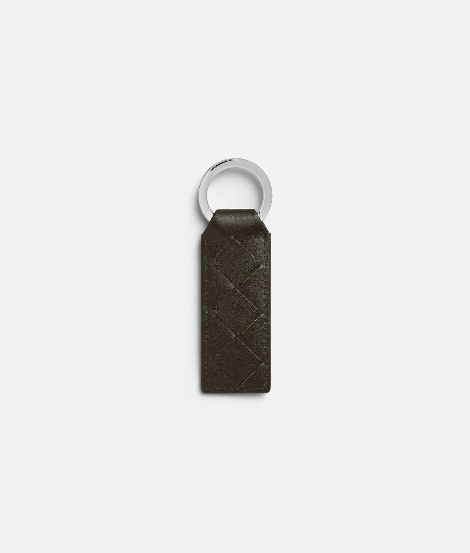 Key Rings>Bottega Veneta Tab Key Ring Kaki