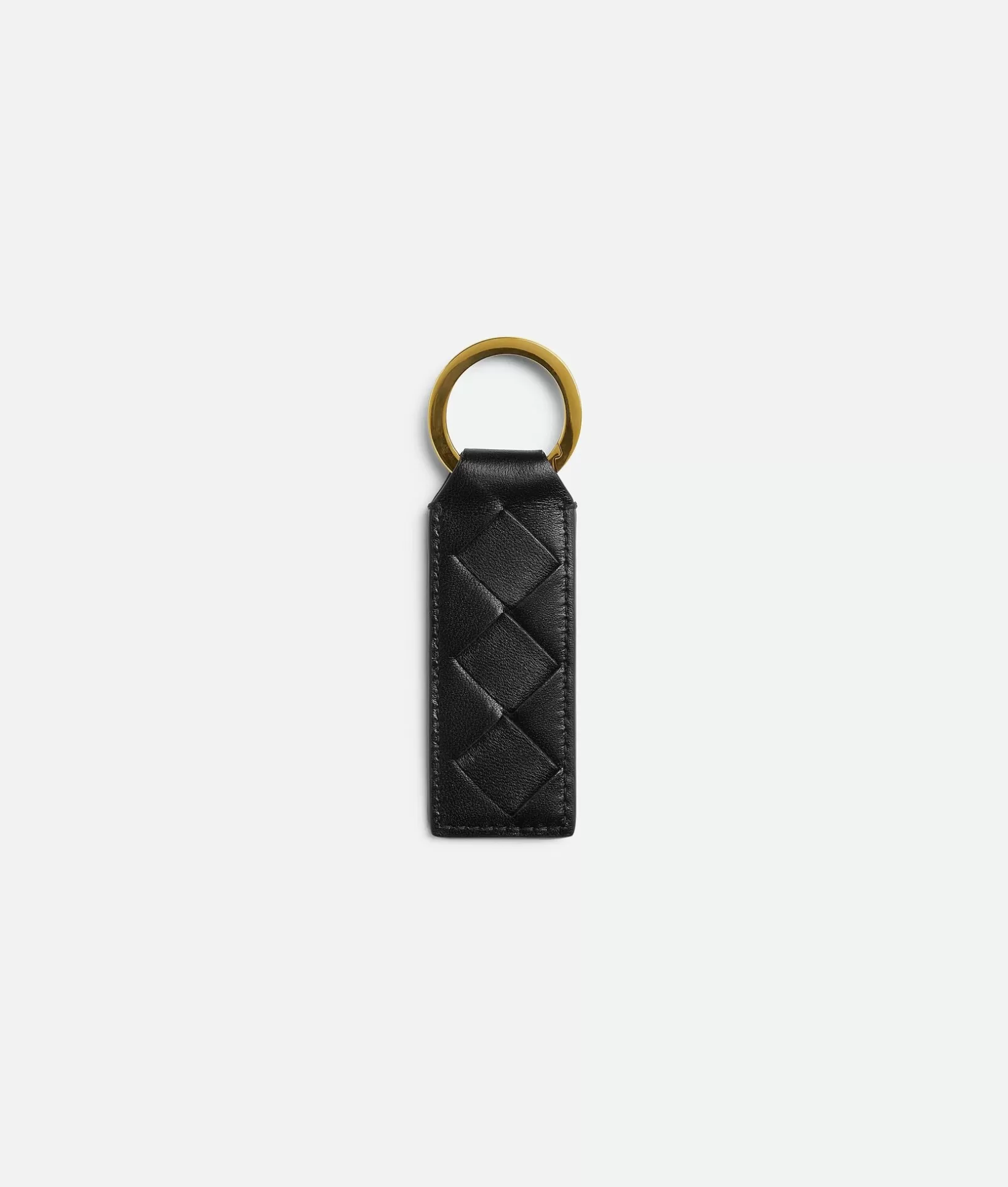 Key Rings>Bottega Veneta Tab Key Ring Black