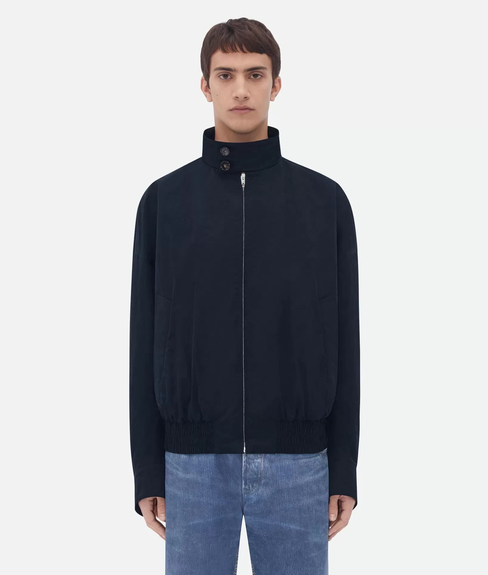 Jackets>Bottega Veneta Tech Nylon Jacket Dark navy