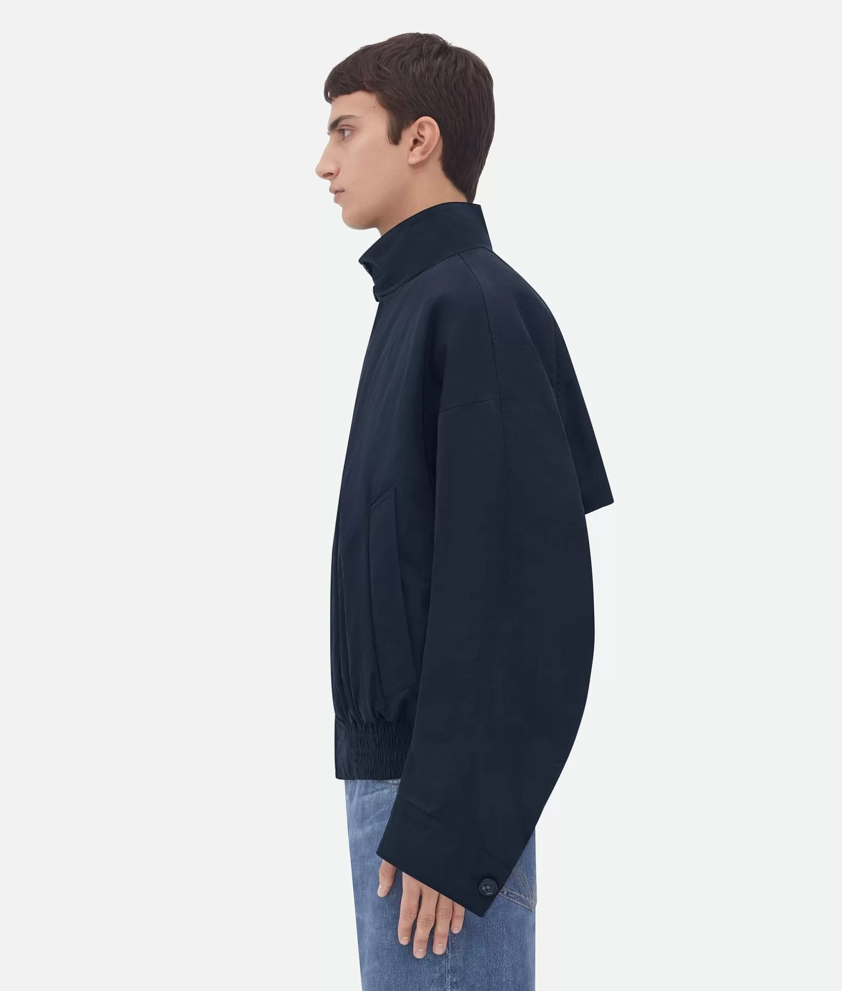 Jackets>Bottega Veneta Tech Nylon Jacket Dark navy