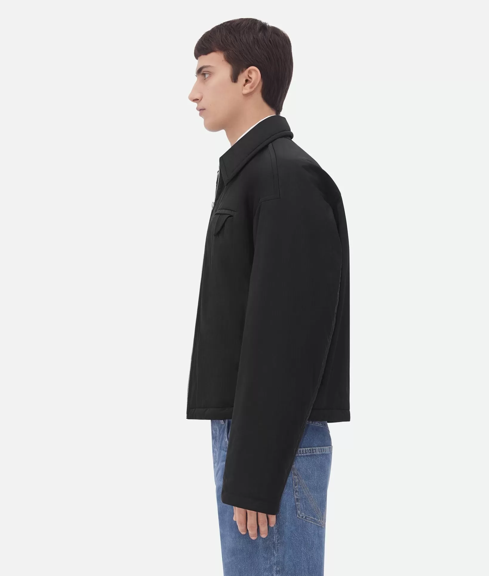 Jackets>Bottega Veneta Tech Nylon Puffer Blouson Black